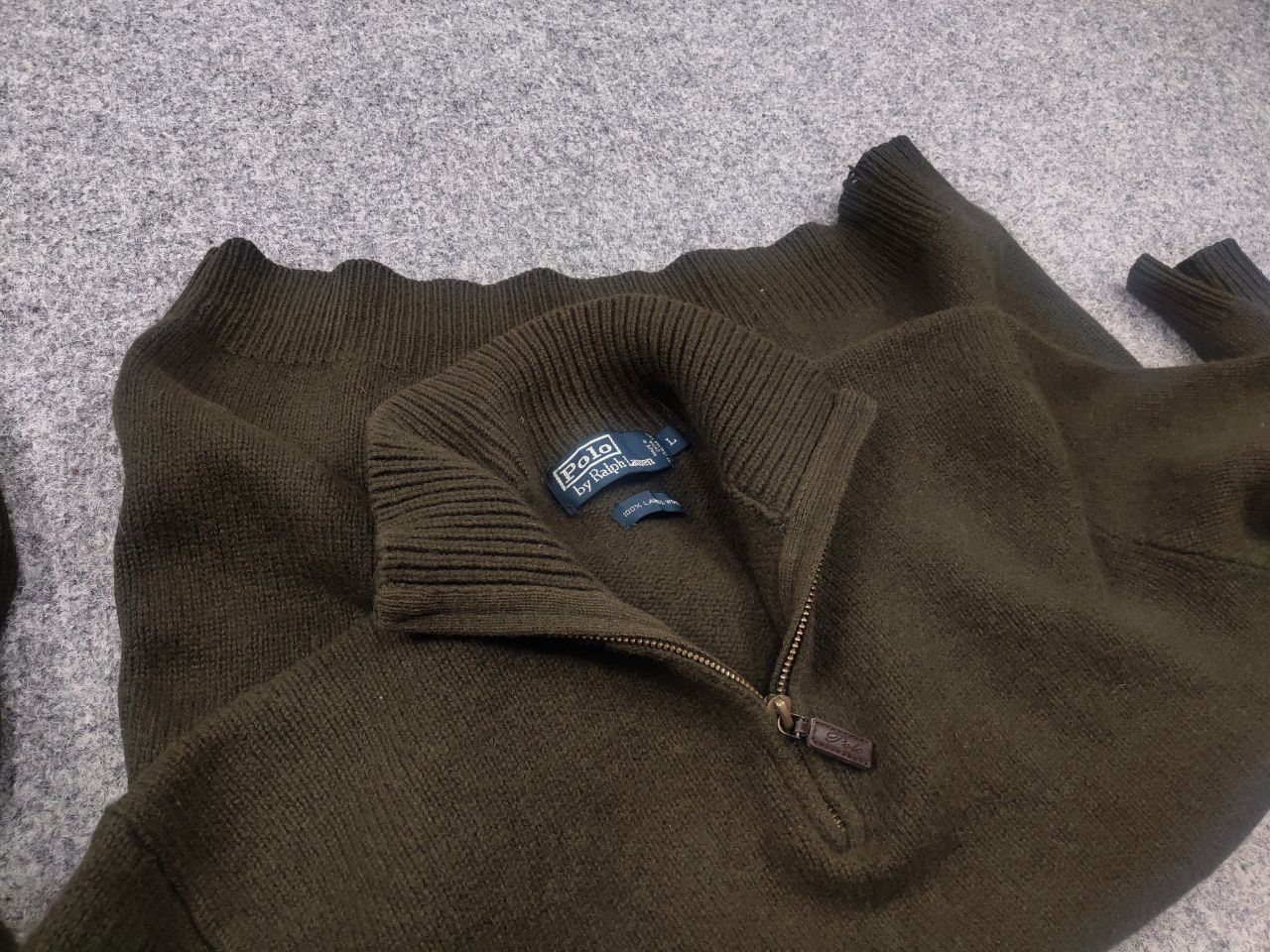 Polo Ralph Lauren Vintage 90's Polo Ralph Lauren wool half zip Knit Sweater Size US L / EU 52-54 / 3 - 10 Thumbnail
