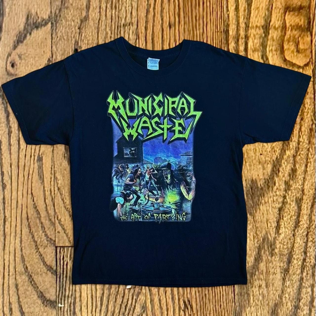 Gildan Municipal Waste The Art Of Partying Vomit Metal Band T Shirt Size US L / EU 52-54 / 3 - 1 Thumbnail