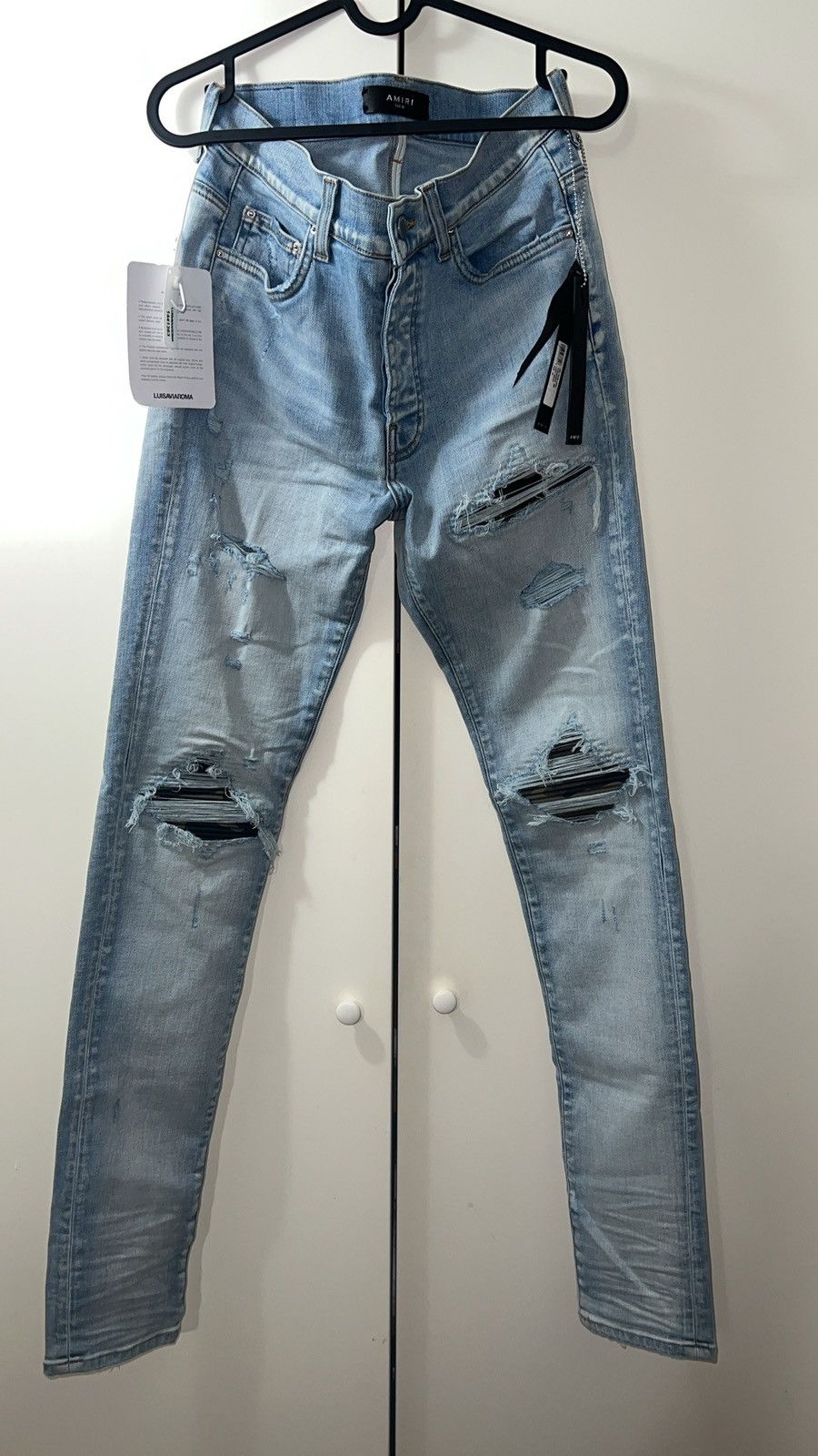 Amiri Amiri MX1 Camo jeans light indigo denim Size US 30 / EU 46 - 1 Thumbnail