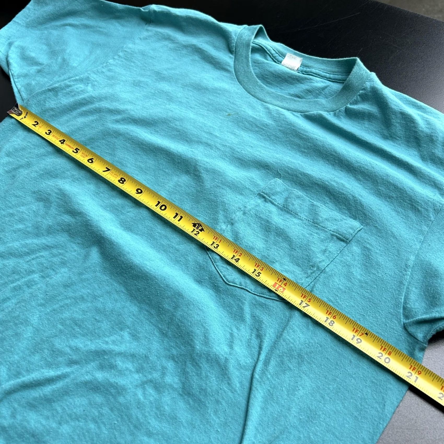 Jockey VINTAGE Jockey Lite Deck Shirt Mens XL Teal Blue Pocket Tee Made USA 80s Size US XL / EU 56 / 4 - 6 Thumbnail