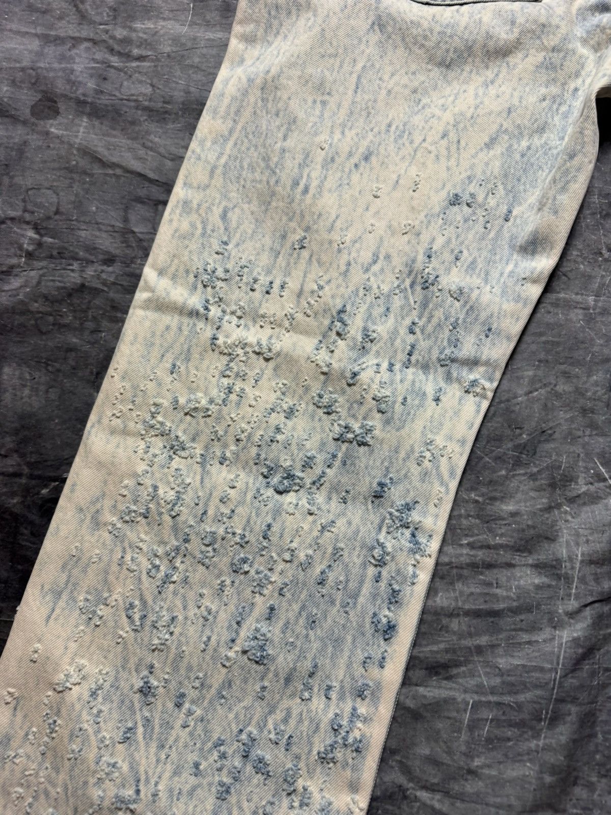 Amiri Amiri Shotgun Bleached Distressed Straight Fit Jeans Size US 34 / EU 50 - 8 Thumbnail