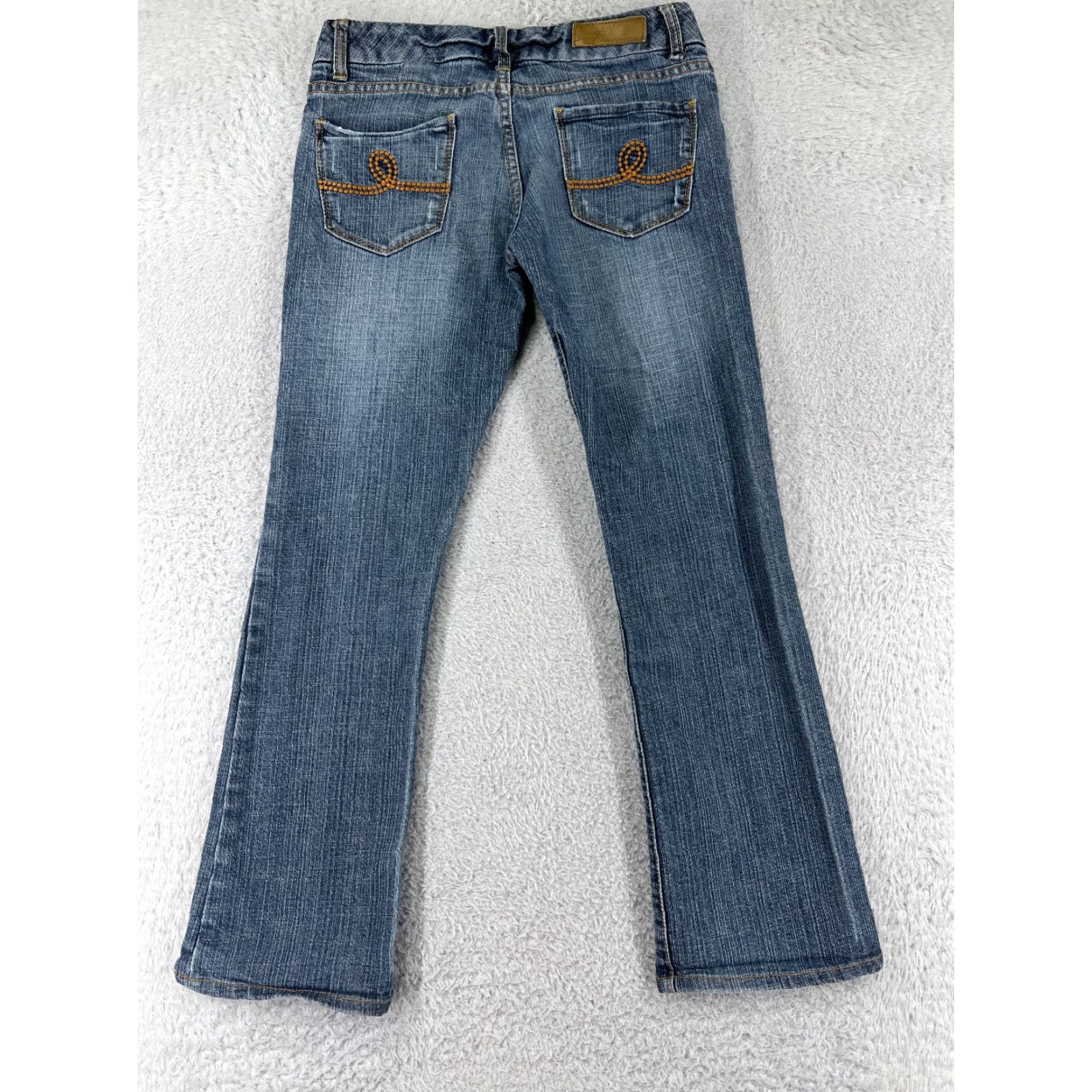 Vintage Seven7 Blue Denim Jeans Women 28 Boot Cut Low Rise Embroidered 5-Pocket 28in Inseam Stretch Pants Mens? Size 28" / US 6 / IT 42 - 2 Thumbnail
