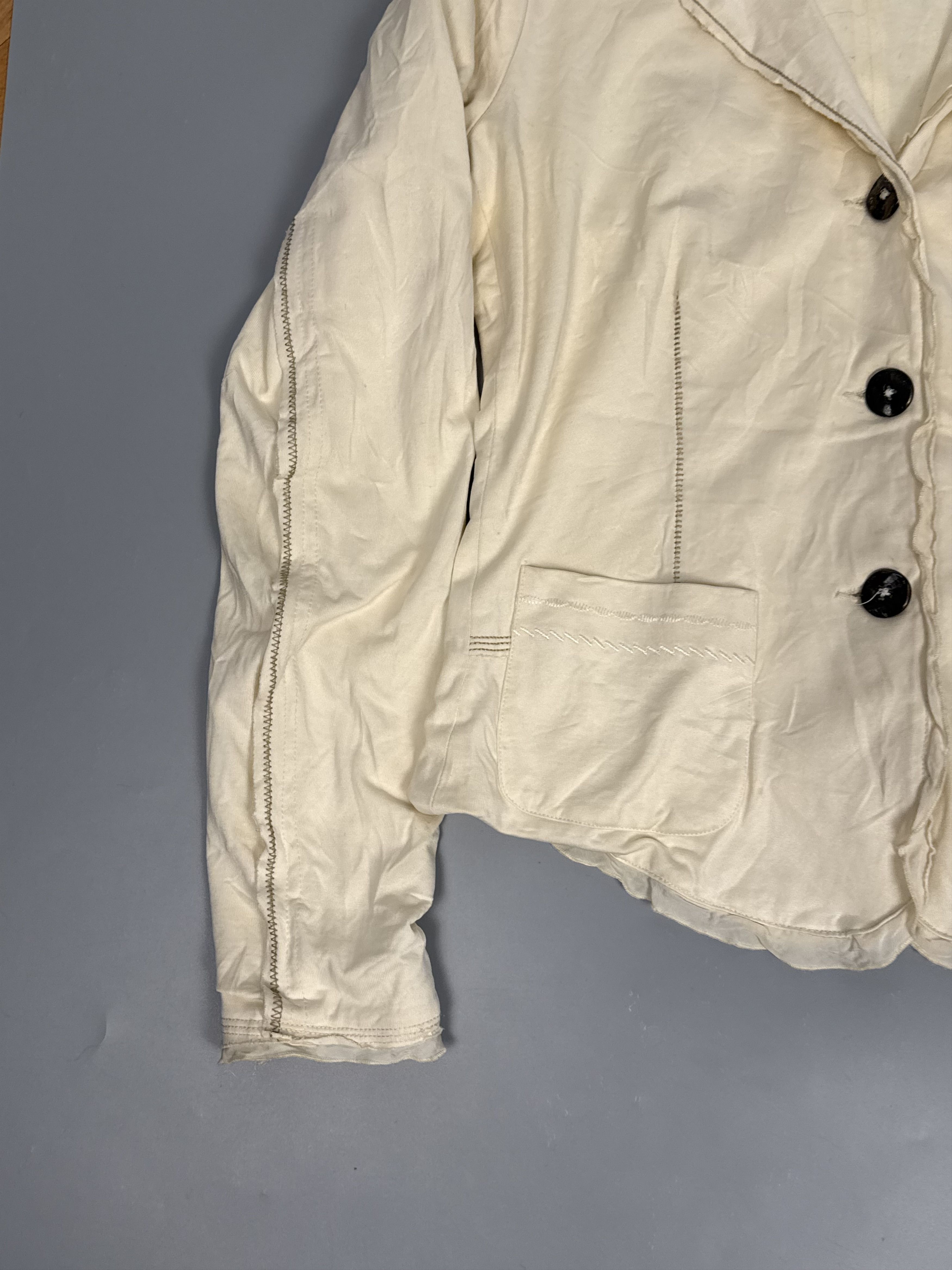 Marithe + Francois Girbaud Vintage MFG cream blazer jacket Size M / US 6-8 / IT 42-44 - 3 Thumbnail