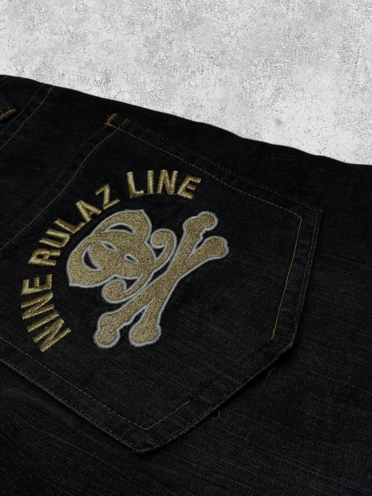 Japanese Brand Vintage Japan 90’s Designer Nine Rulaz Creature Baggy Denim Size US 34 / EU 50 - 15 Thumbnail
