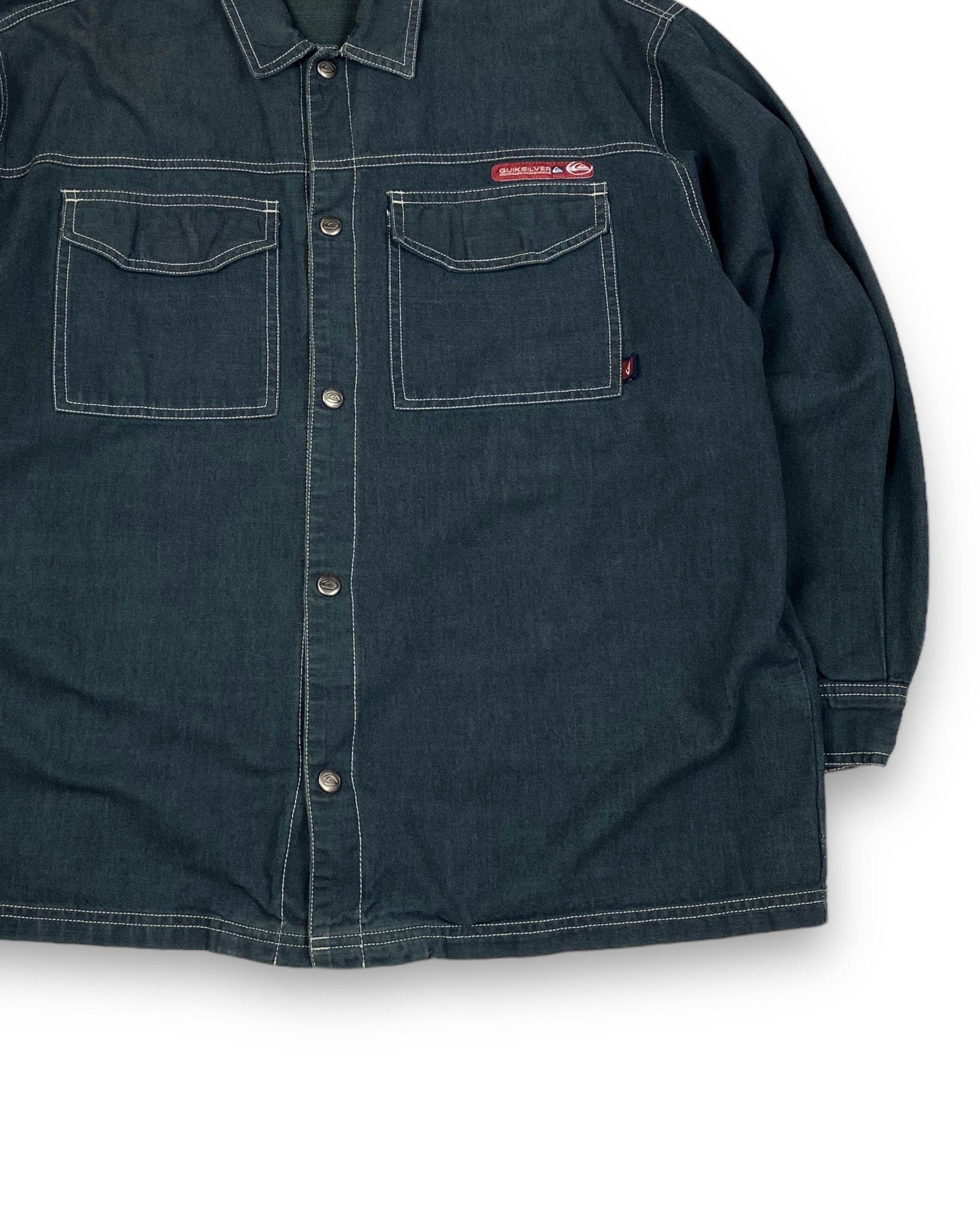 Jean Vintage QUICKSILVER Denim Overshirt Coach Jacket Y2k M771 Size US M / EU 48-50 / 2 - 2 Thumbnail