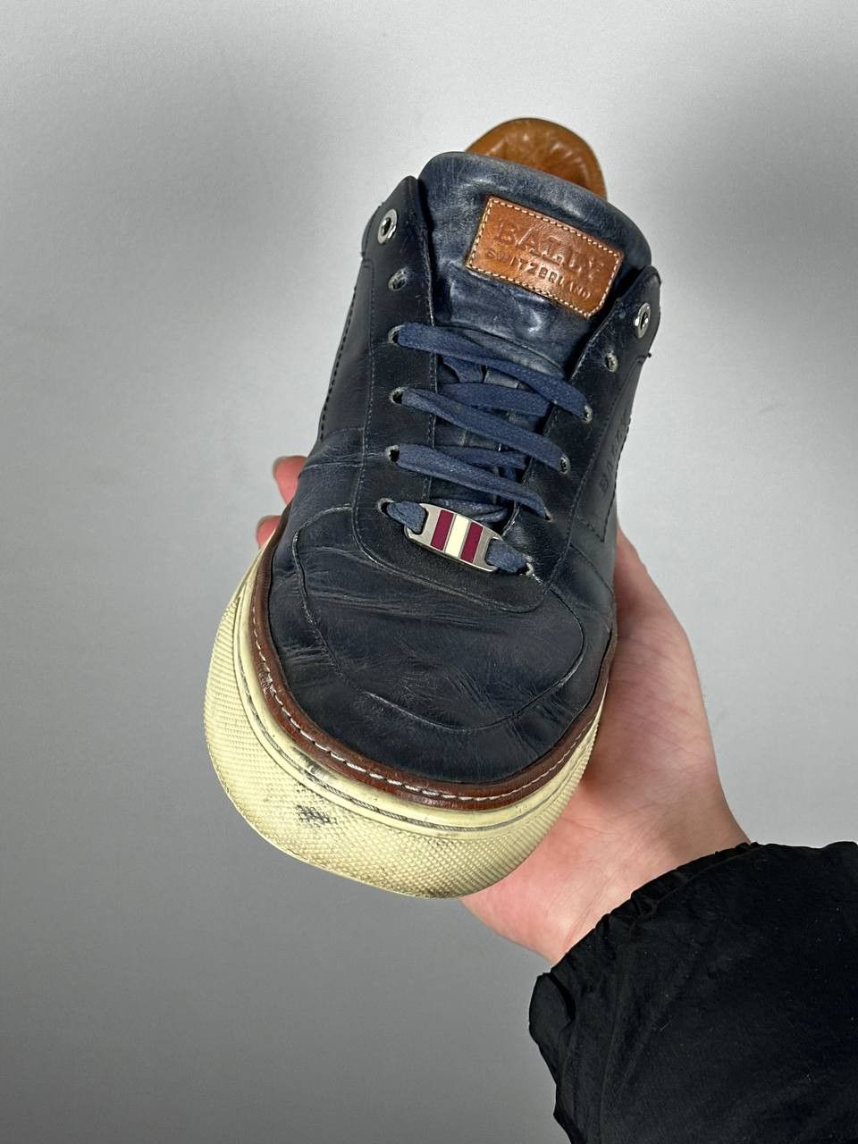 Bally BALLY Blue Leather Sneakers Men’s Shoes Size US 9 Size US 9 / EU 42 - 3 Thumbnail
