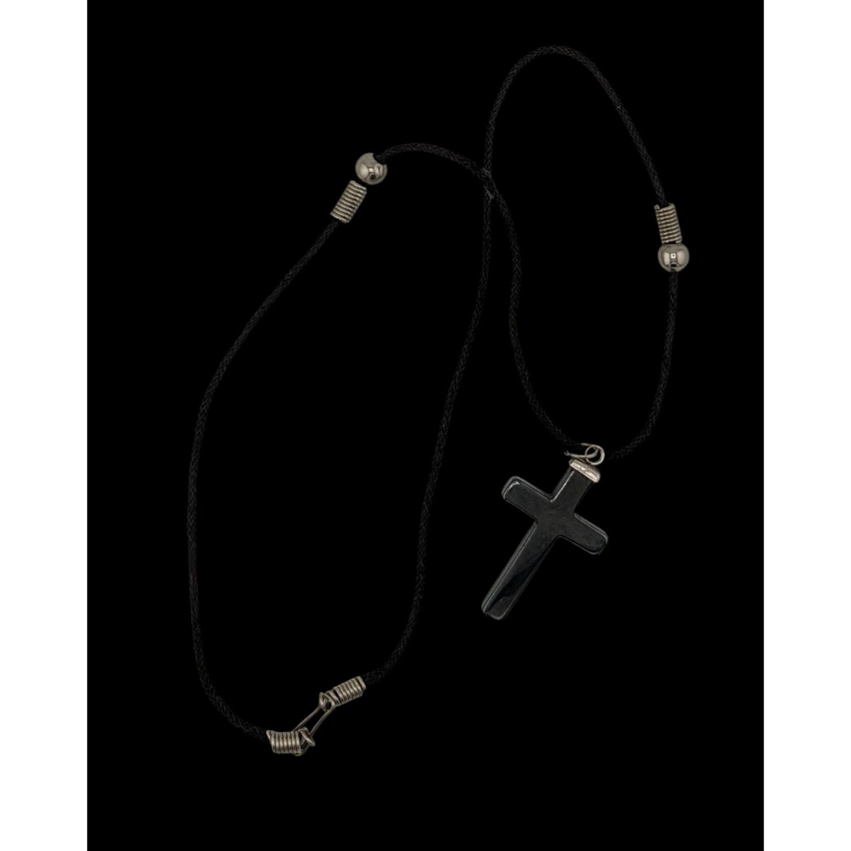 Other Religious Hematite Stone Cross Pendant Necklace Size ONE SIZE - 5 Thumbnail