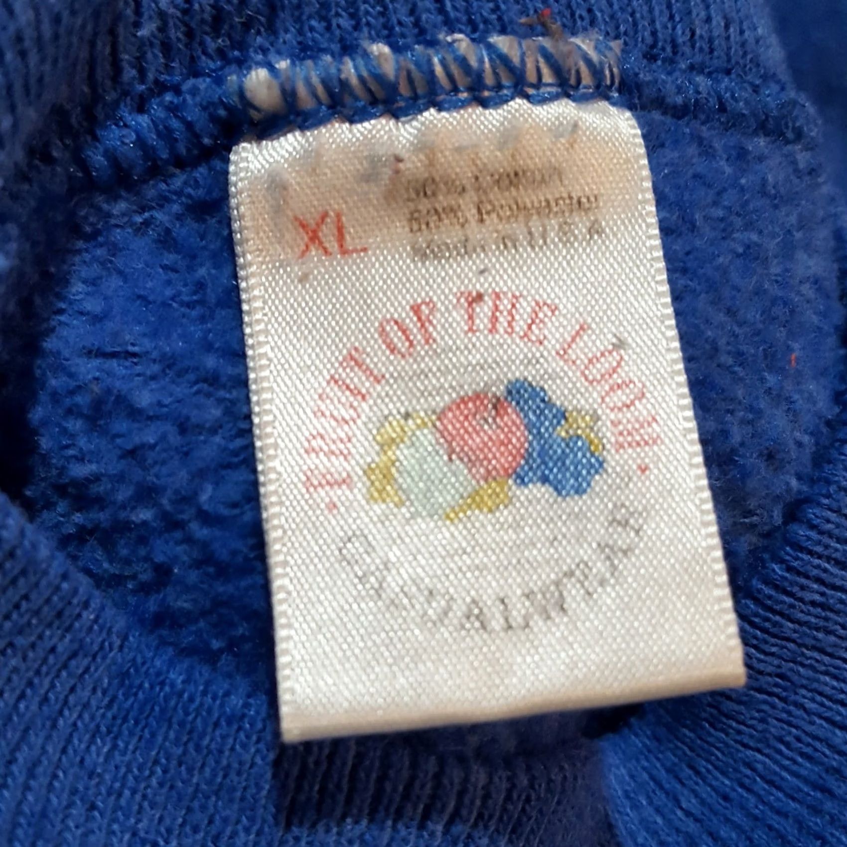 Fruit Of The Loom VINTAGE Nike Shirt Adult XL Blue Raglan USA Made Pullover Crewneck Sweatshirt Size US XL / EU 56 / 4 - 5 Thumbnail