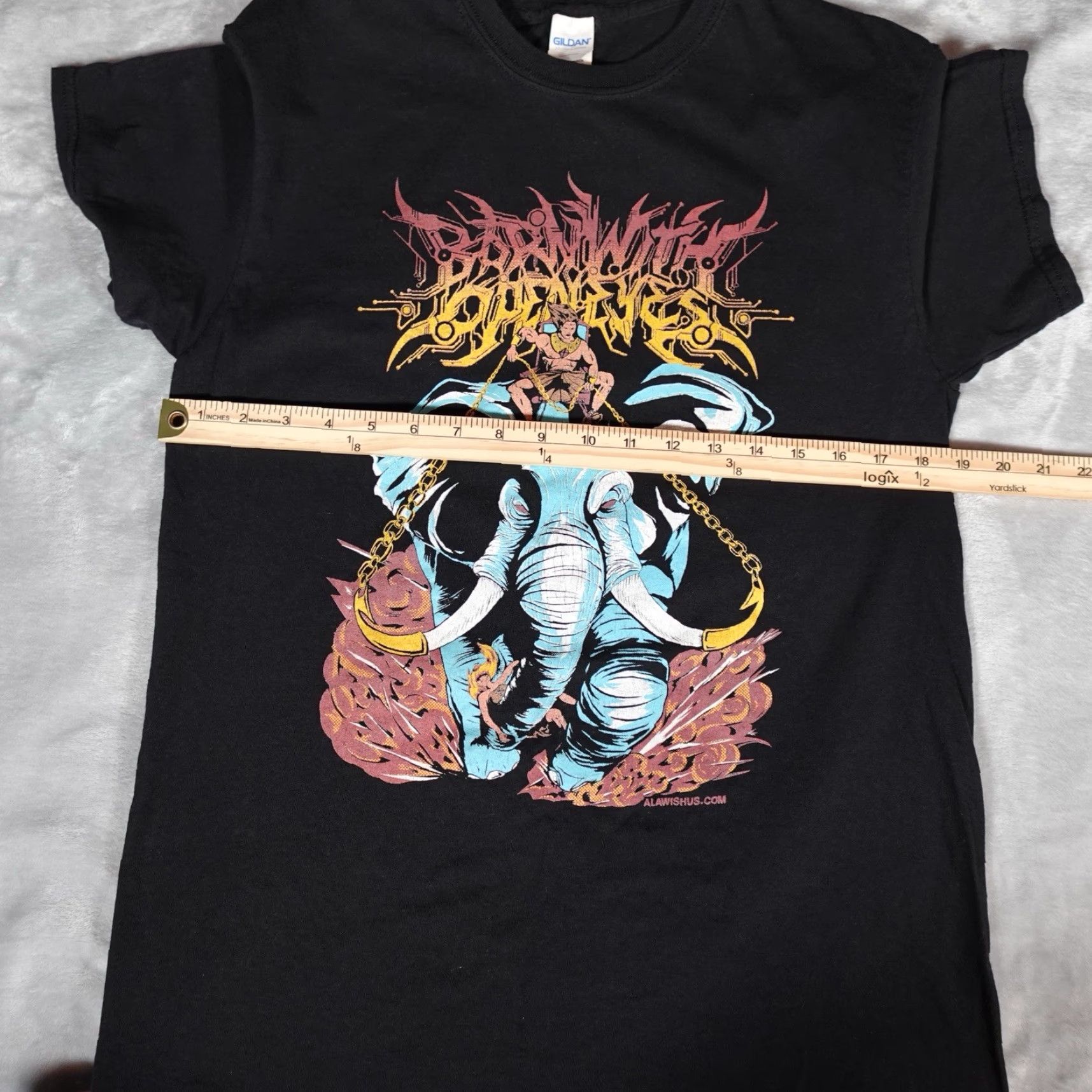 Gildan VINTAGE Gildan Death Metal Band T-Shirt Men M Slim Fit Music Black Size US M / EU 48-50 / 2 - 6 Thumbnail