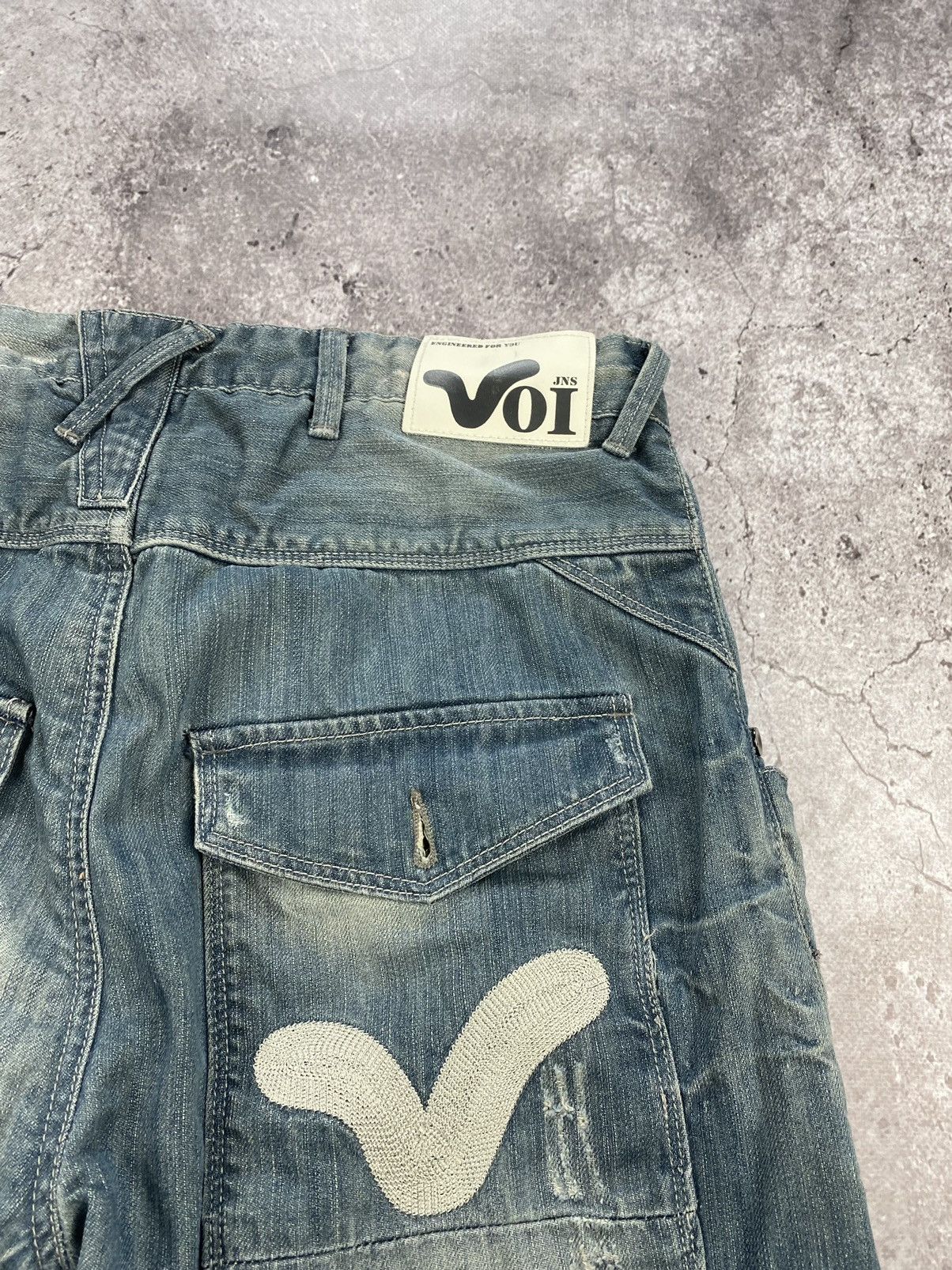 Japanese Brand × Vintage × Voi Jeans Vintage Y2K Japanese Voi Jeans Distressed Evisu rare denim Size US 34 / EU 50 - 12 Thumbnail