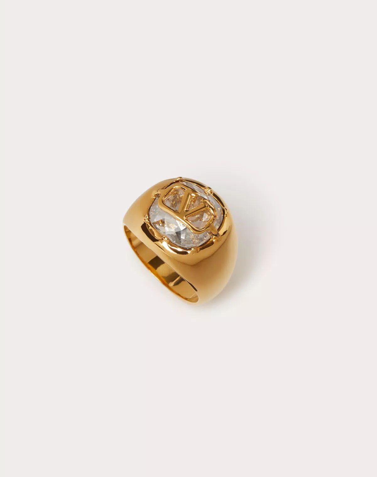 Valentino oc11z0725 Size:Medium/Swarovski® Crystal Ring in Golden Size ONE SIZE - 1 Thumbnail