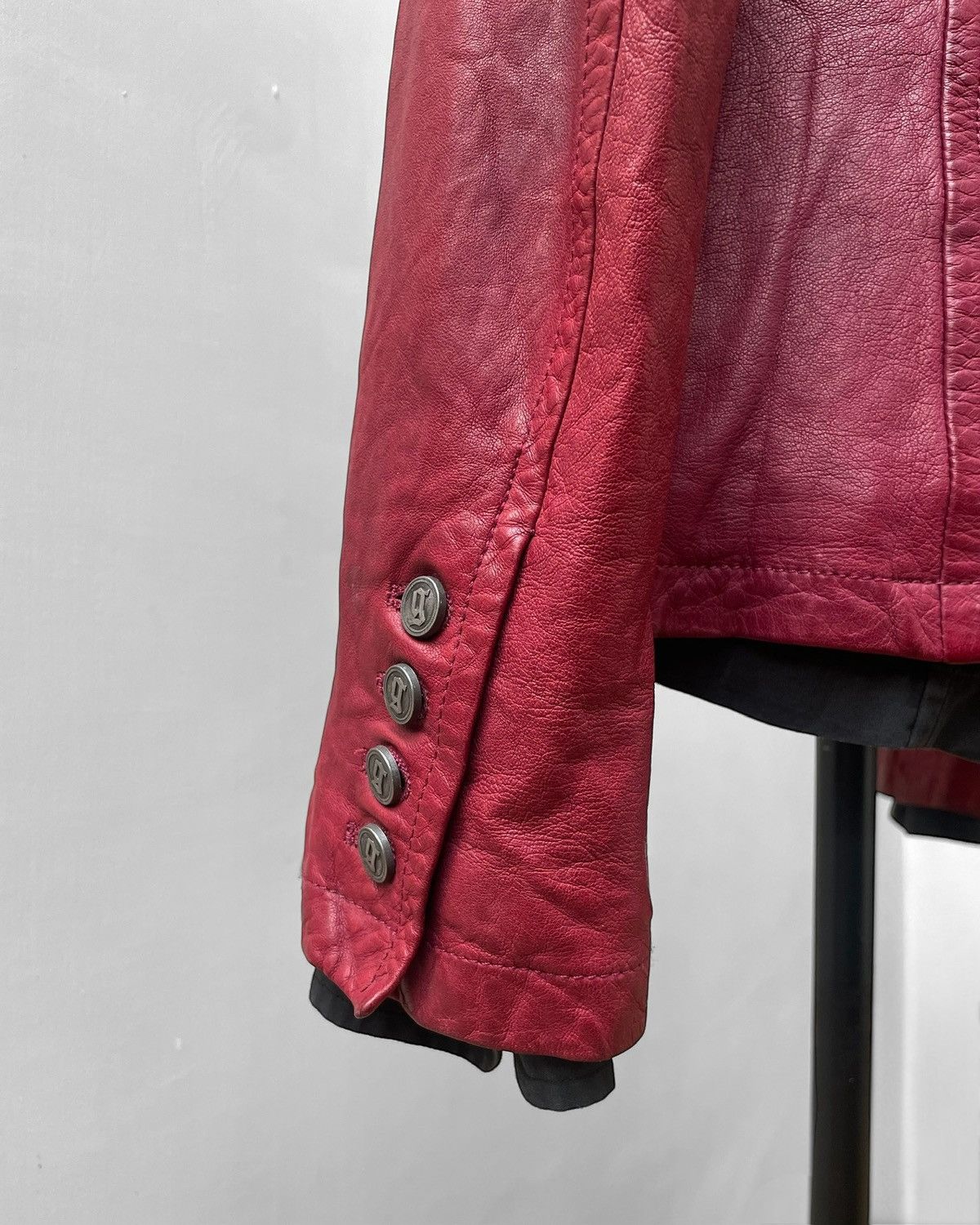 John Galliano Aw2007 Red Leather Cargo Blazer Size US S / EU 44-46 / 1 - 12 Thumbnail