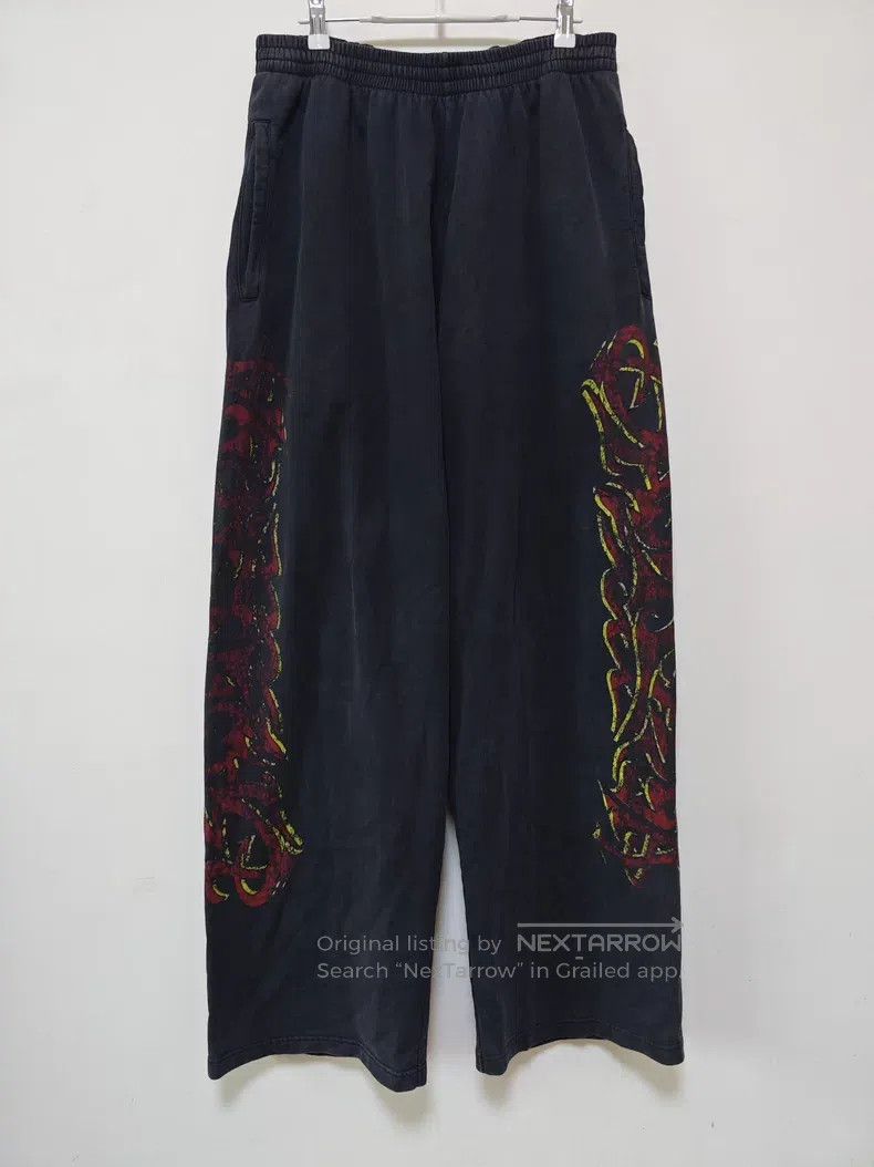 Balenciaga Balenciaga size M Disaster Pattern Flame Printed Elastic W Size US 27 - 1 Thumbnail