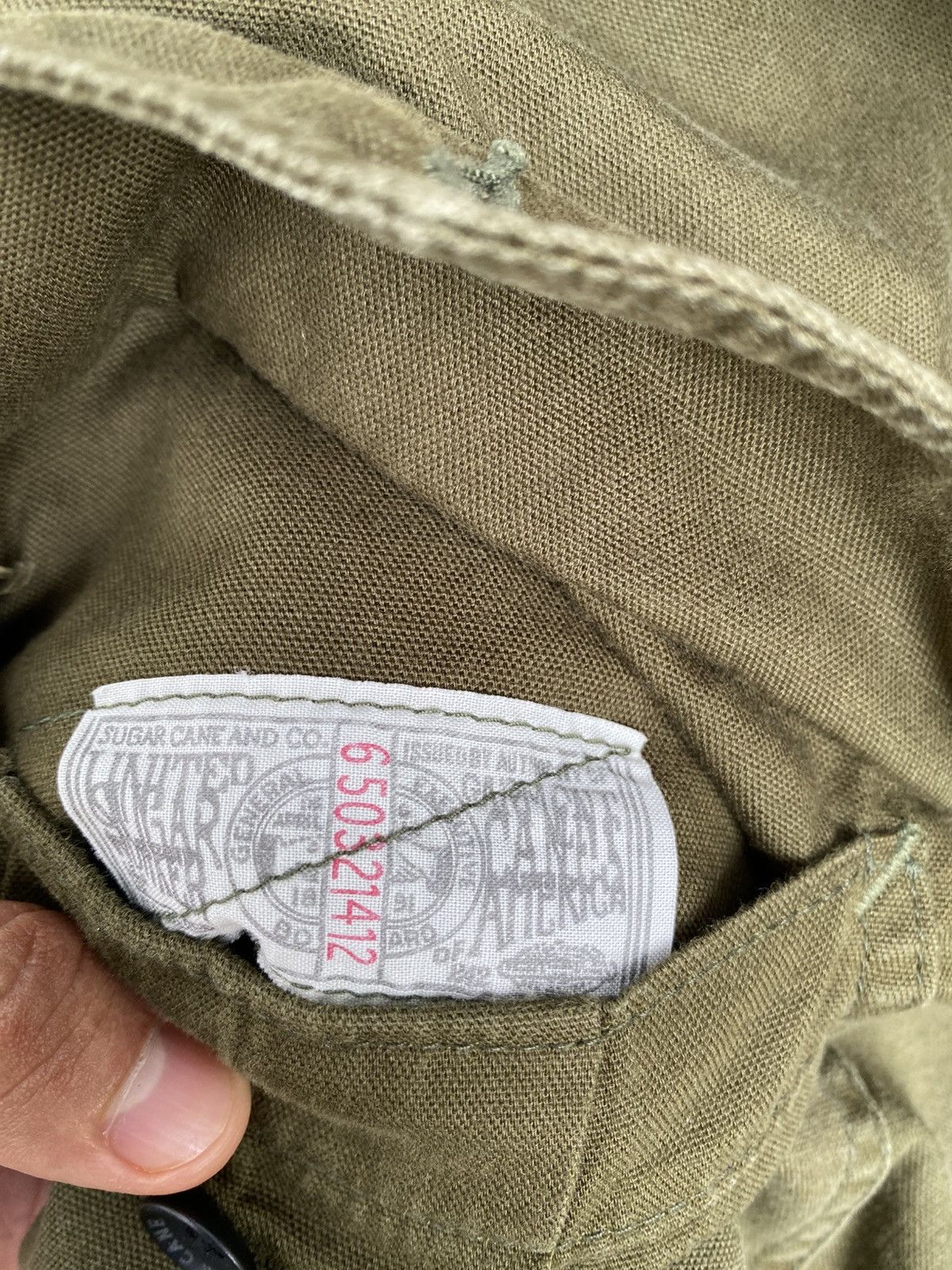 Sugar Cane × Toyo Enterprises × Vintage sugarcane vest green army Size 38S - 3 Thumbnail
