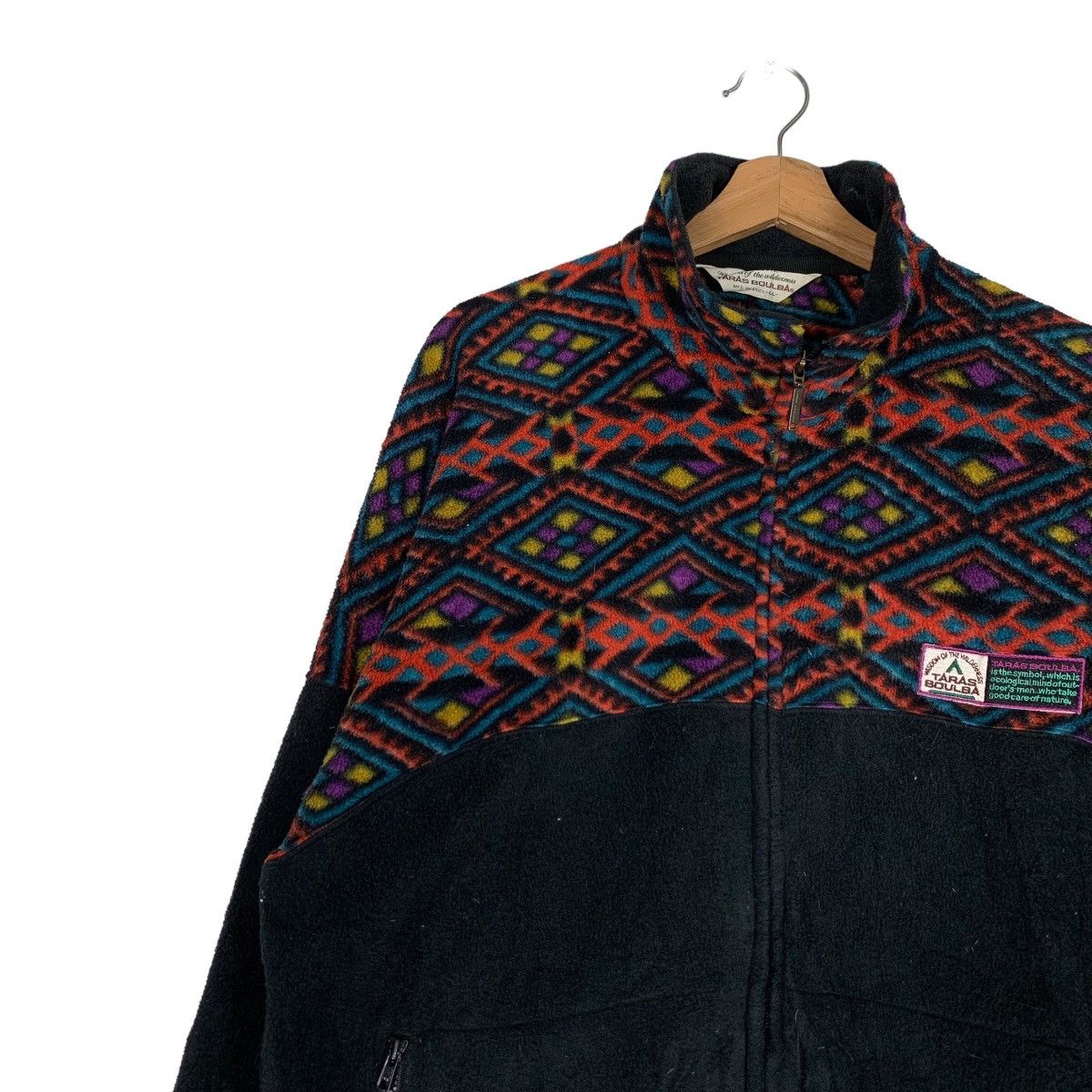 Japanese Brand TARAS BOULBA Polartec Motif Design Fleece Jacket #0433-C20 Size US L / EU 52-54 / 3 - 7 Thumbnail