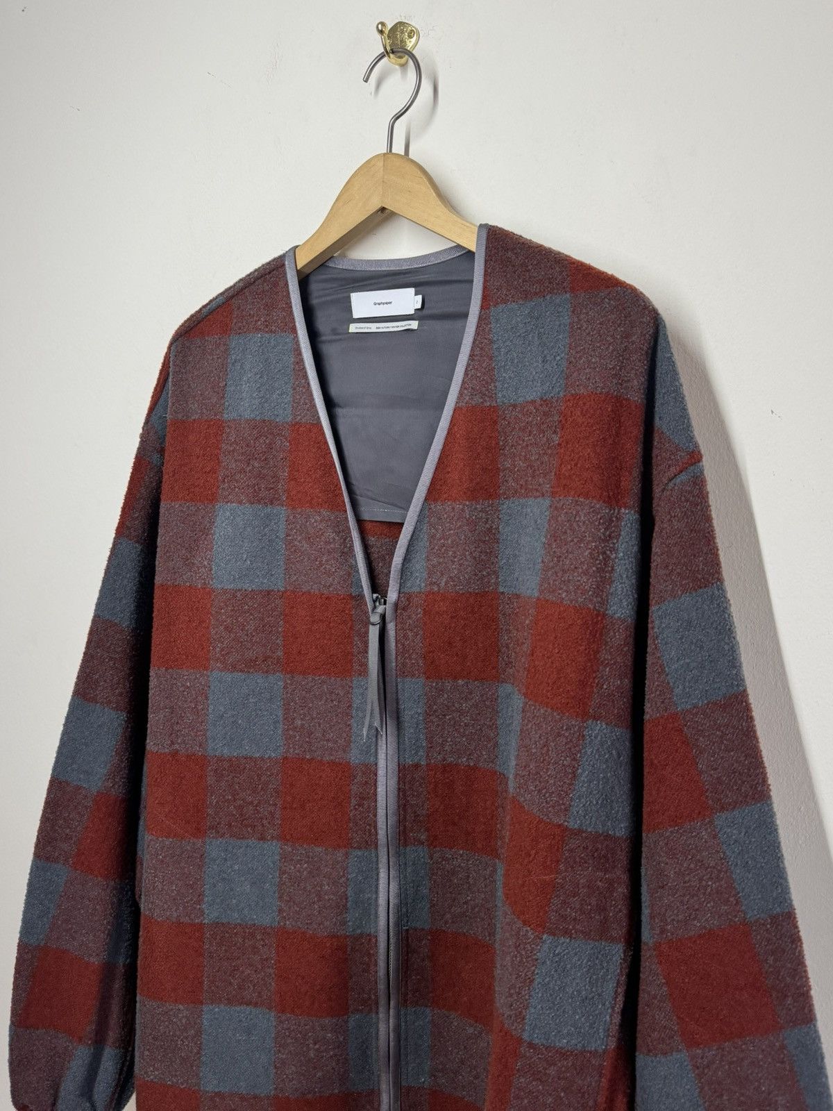 Graphpaper Graphpaper Shades of Gray Check Zip Jacket 2 AW24 Japan Size US M / EU 48-50 / 2 - 2 Thumbnail