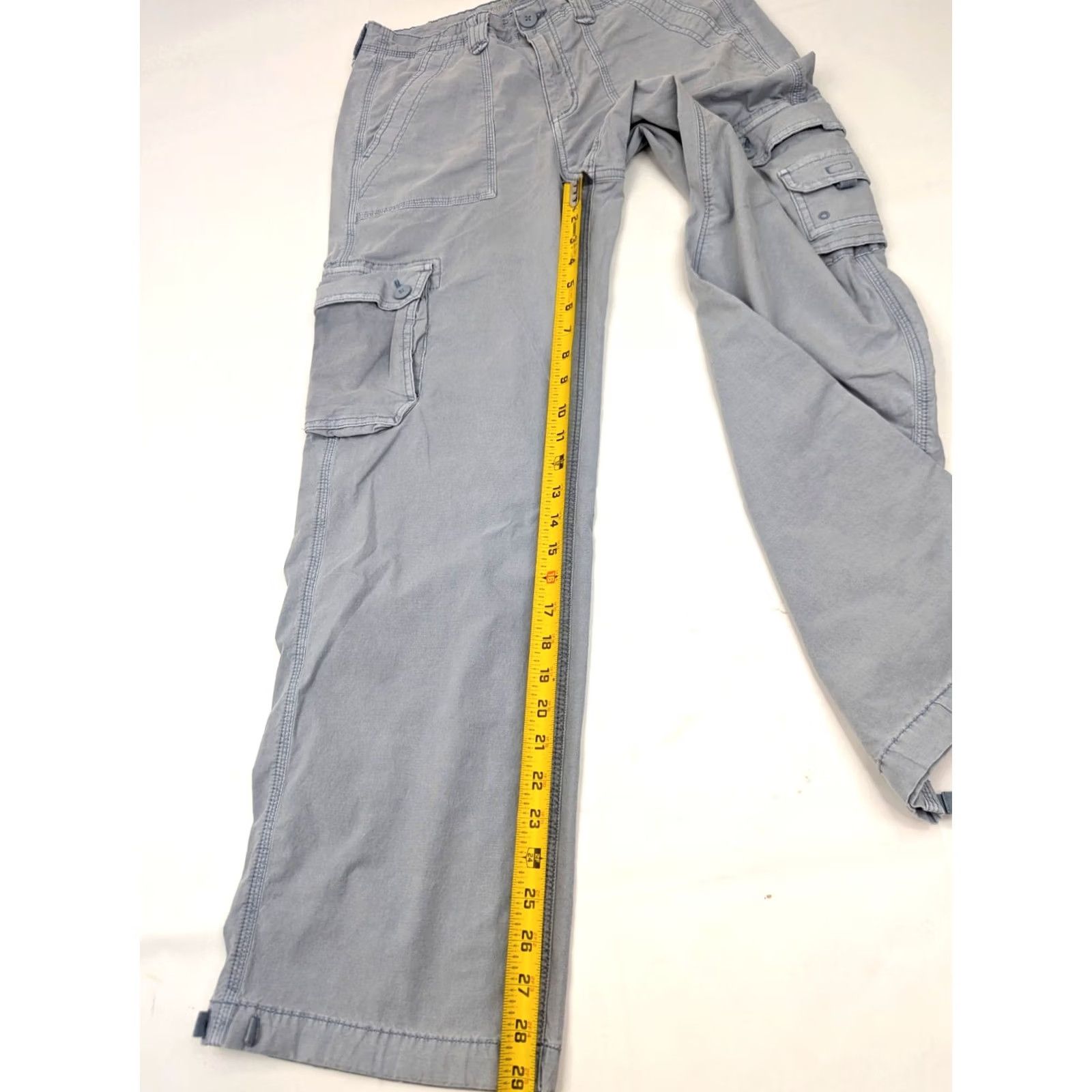 American Eagle Outfitters American Eagle Outfitters Baggy Cargo Jogger Pants Women 10 Reg Blue Color 90s Grunge Slim Straight Casual Pants Size 32" / US 10 / IT 46 - 5 Thumbnail