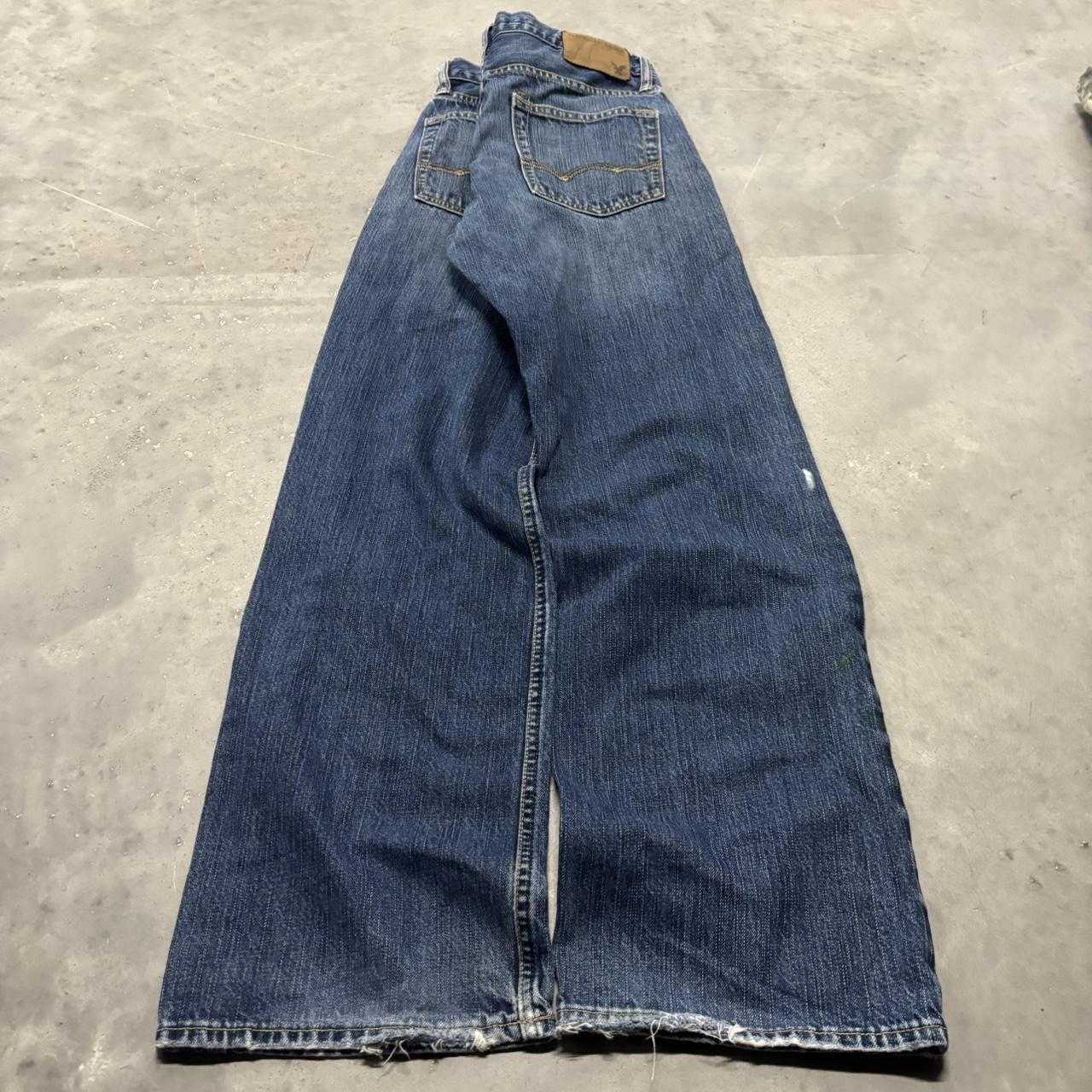 Japanese Brand × Vintage Crazy Vintage Y2K/2000s Grunge Dark Wash Bootcut Denim Jeans! Size US 30 / EU 46 - 4 Thumbnail