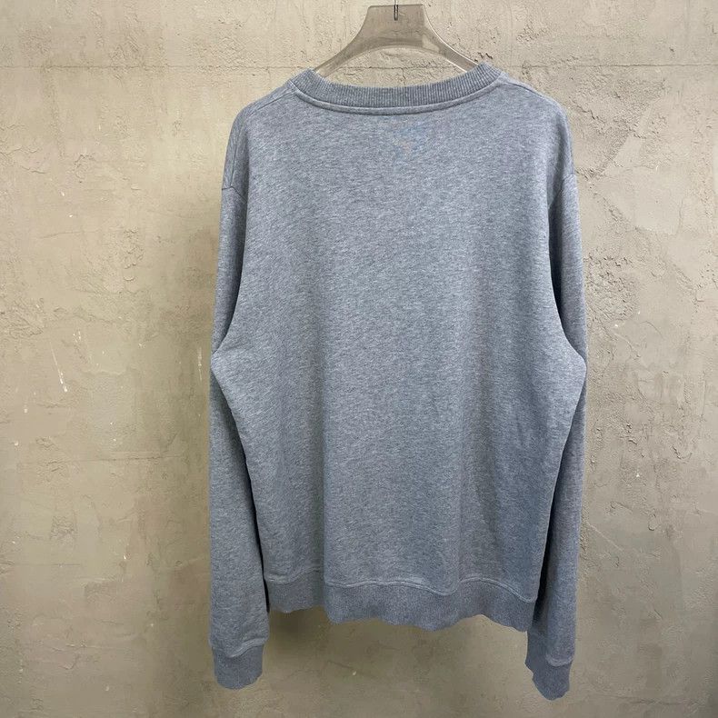 Loewe LOEWE Gray classic style round neck hoodie with large embr Size L / US 10 / IT 46 - 2 Thumbnail