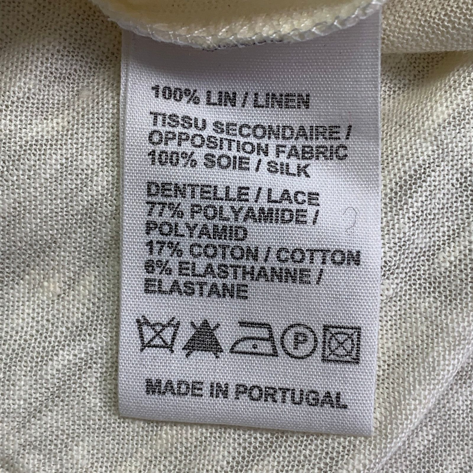 Vanessa Bruno 2 Beige Linen Camisole Tank Double Layer Casual Top Size XS / US 0-2 / IT 36-38 - 8 Thumbnail