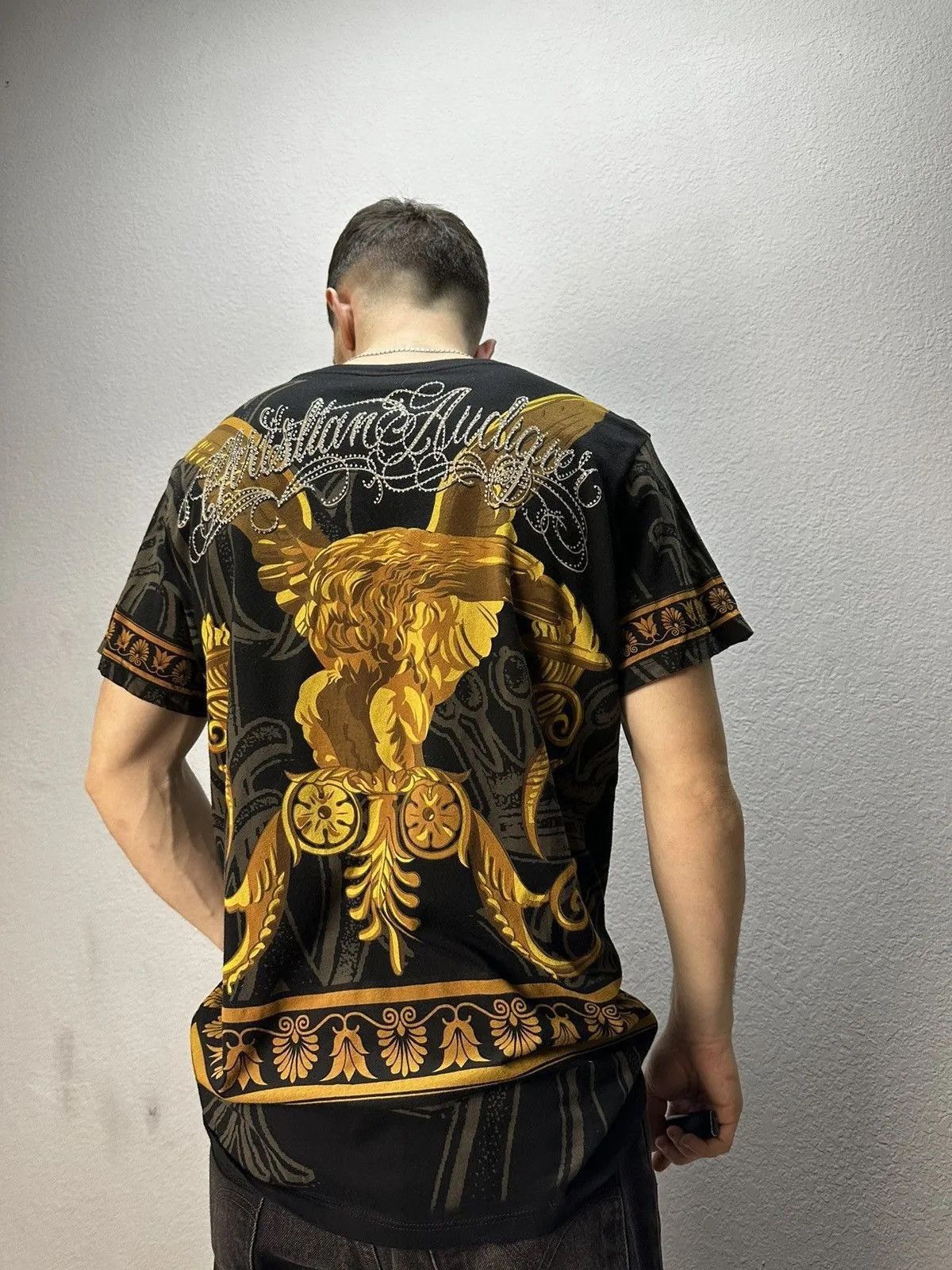 Ed Hardy × Vintage Vintage Ed Hardy by Christian Audigier tee polo avangarde Size US L / EU 52-54 / 3 - 3 Thumbnail