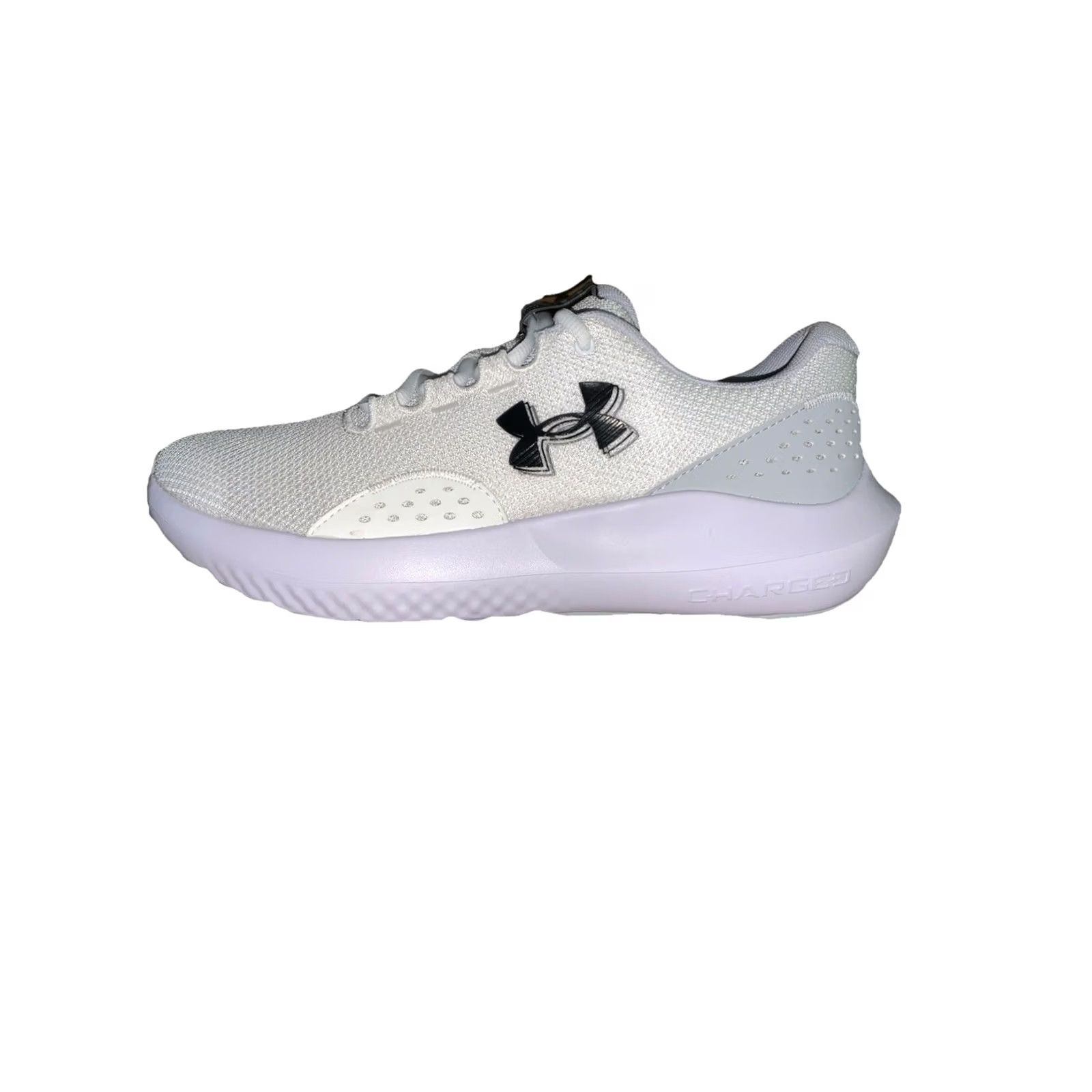 Under Armour Under Armour Charged Surge 4 White/Grey Mens US 8.5 Sneaker Size US 9 / EU 42 - 3 Thumbnail