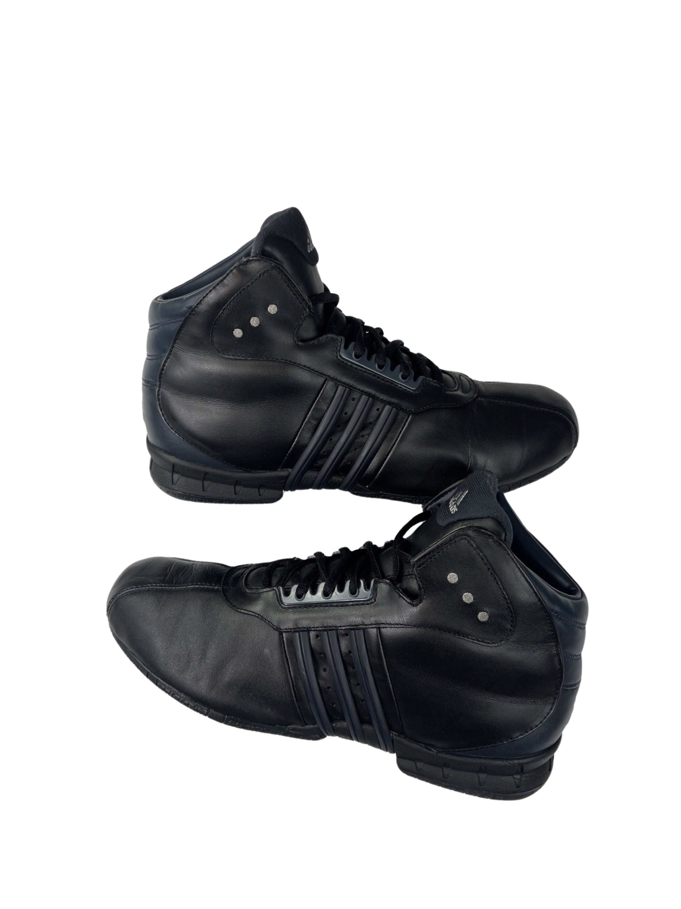 image of 2003 Adidas Leather Boxing Shoes Boots Striped in Black, Women's (Size 8)