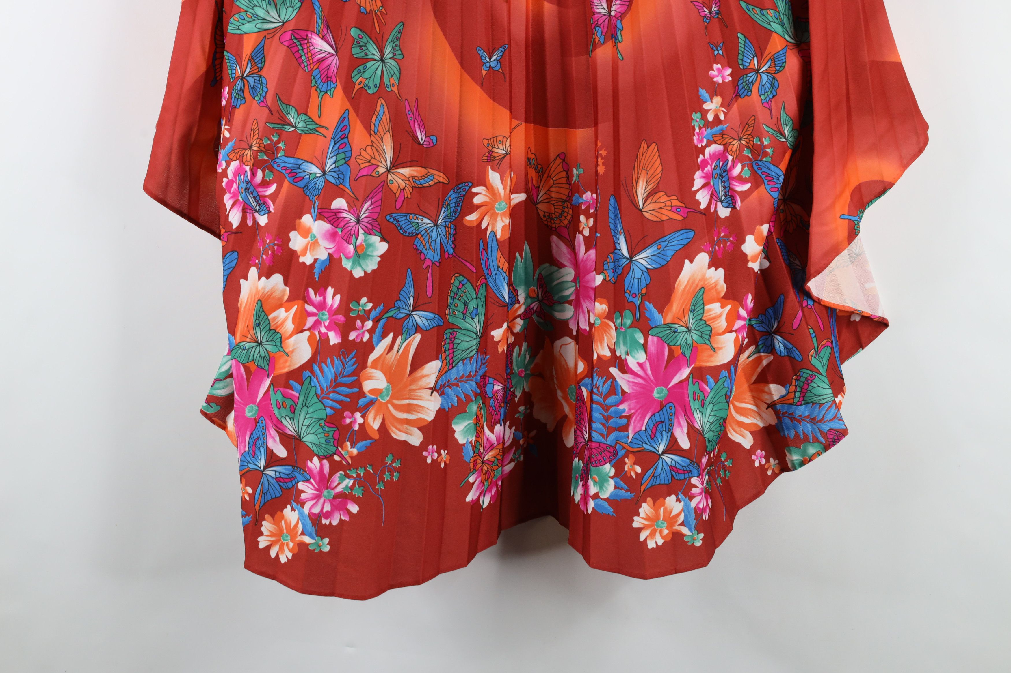 Vintage Vintage 70s Boho Chic Butterfly Flower Cape Shirt USA Size ONE SIZE - 3 Thumbnail