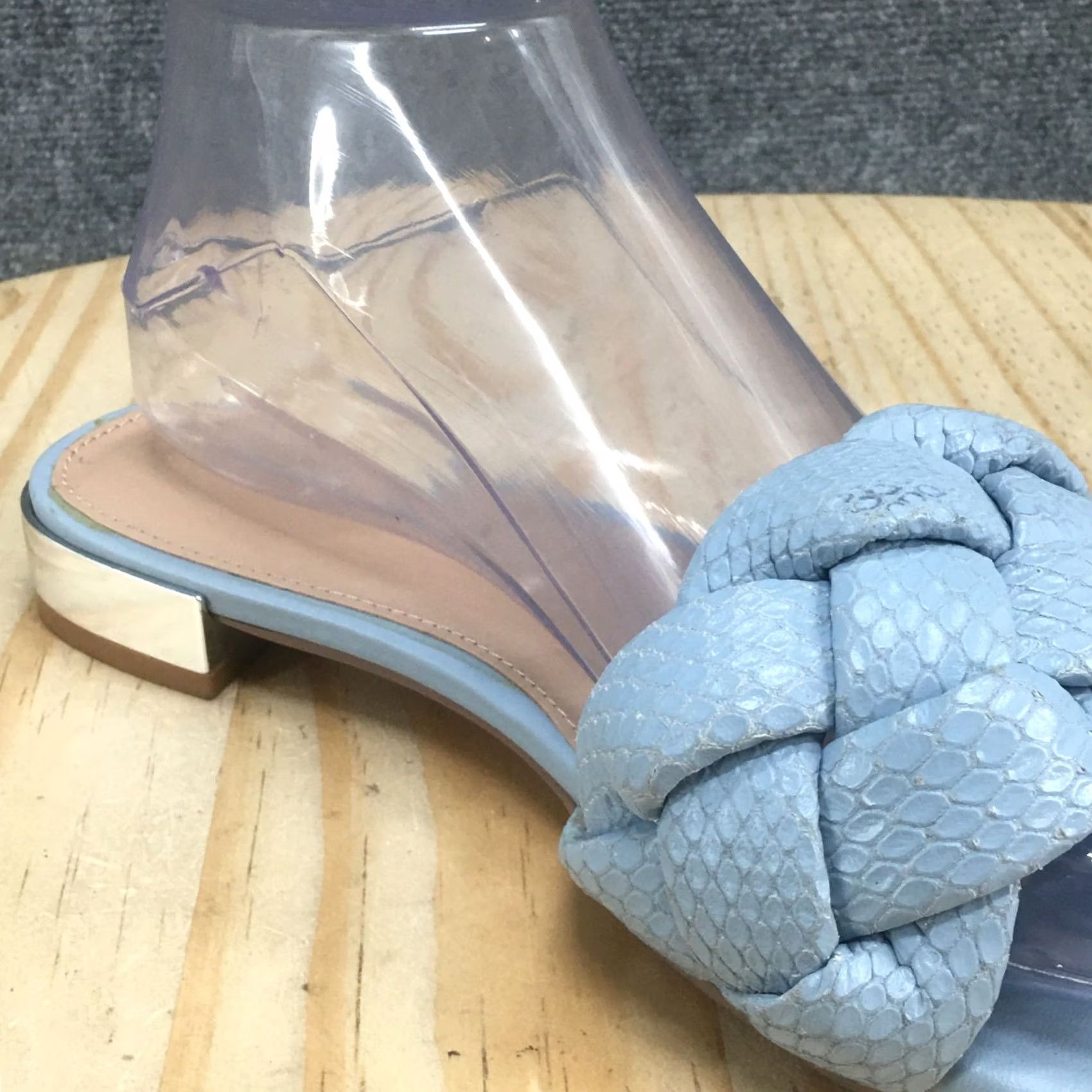 BCBGeneration BCBGeneration Sandals Womens 7M Deelo Braided Slide Blue Leather Casual Open Toe Size US 7 / IT 37 - 5 Thumbnail