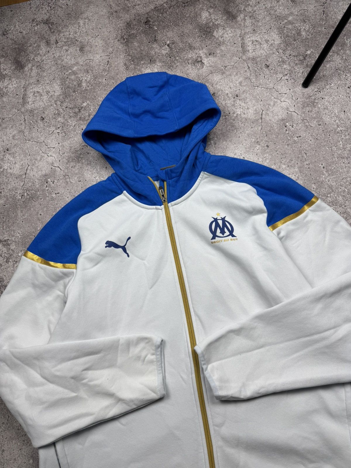 Puma Vintage Puma Marseille Y2K Drill PSG Track Zip Hoodie Soccer Size US XL / EU 56 / 4 - 3 Thumbnail