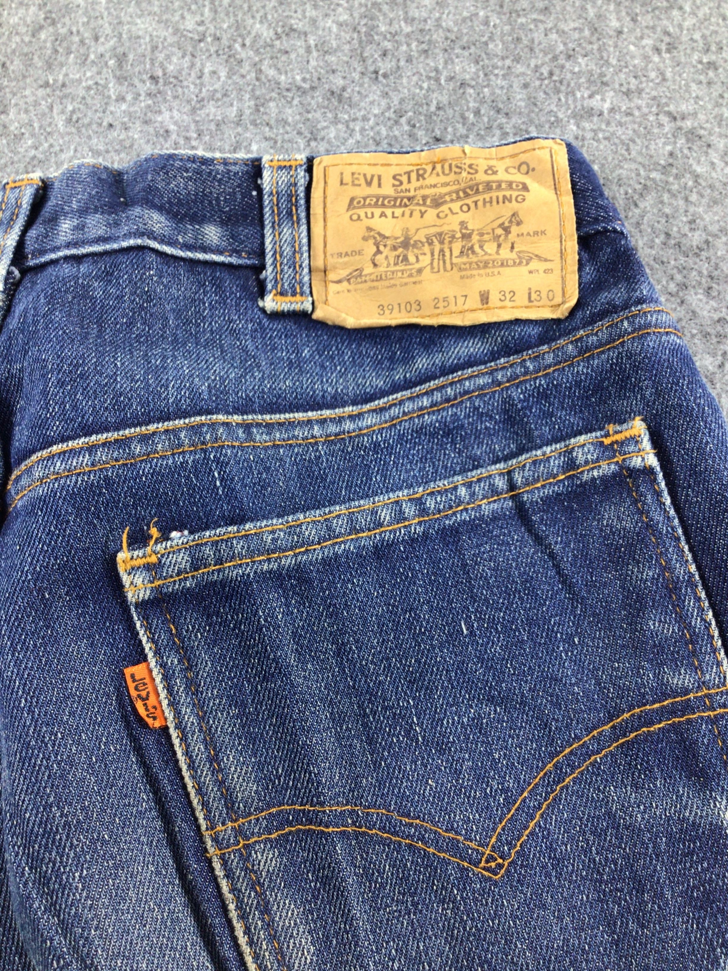 Levi's Vintage 80s Levis Orange Tab Jeans Blue Medium Wash-J381 Size US 30 / EU 46 - 5 Thumbnail