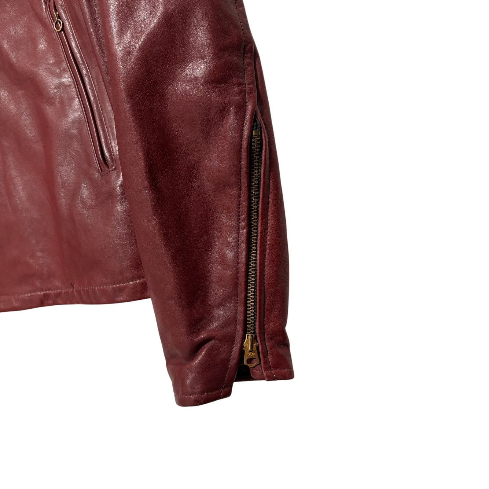 Other VTG 60s 70s Red Leather Cafe Racer Moto Jacket L Size US L / EU 52-54 / 3 - 2 Thumbnail