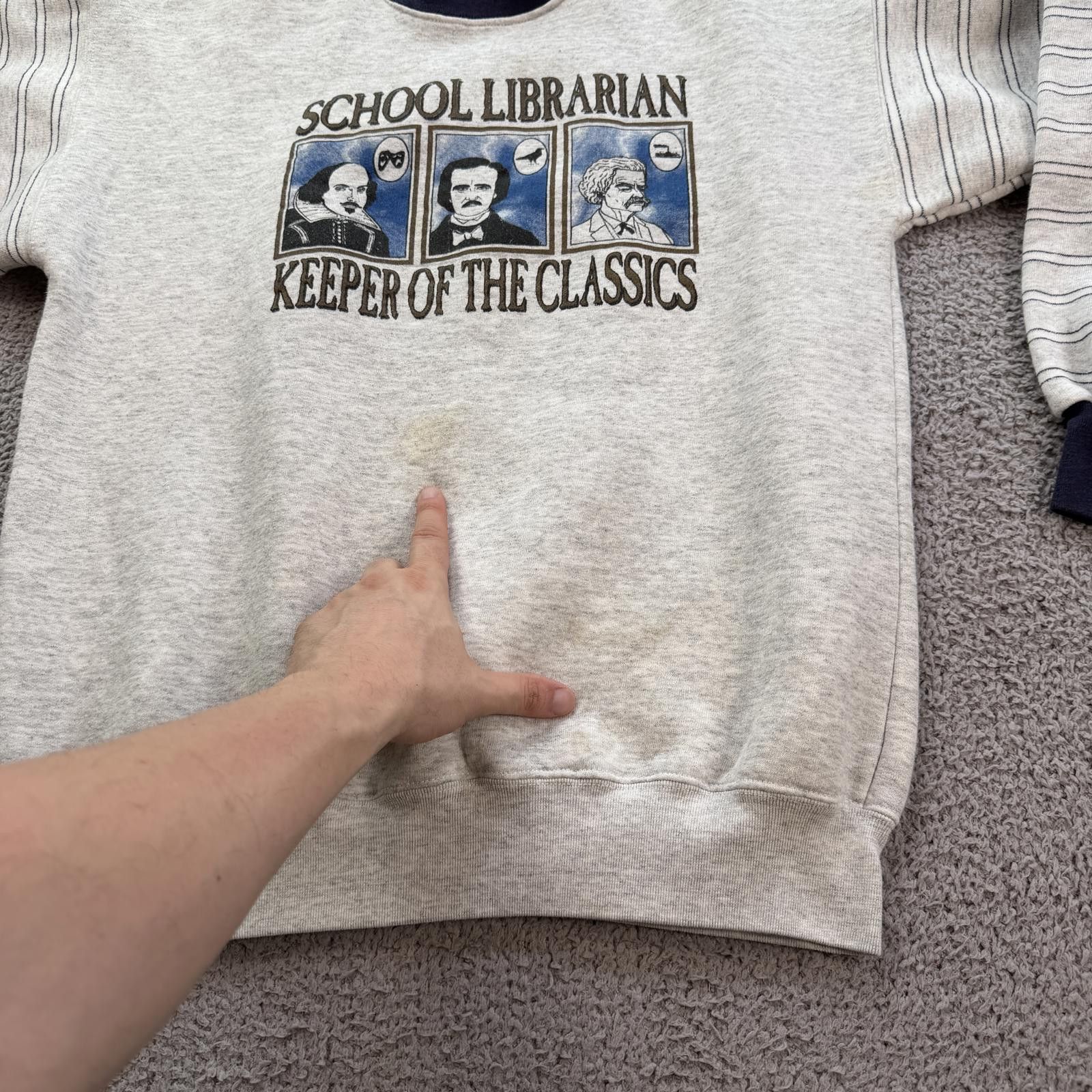 Other Vintage 90s School Librarian Crewneck Sweatshirt Time Out XL Size US XL / EU 56 / 4 - 5 Thumbnail