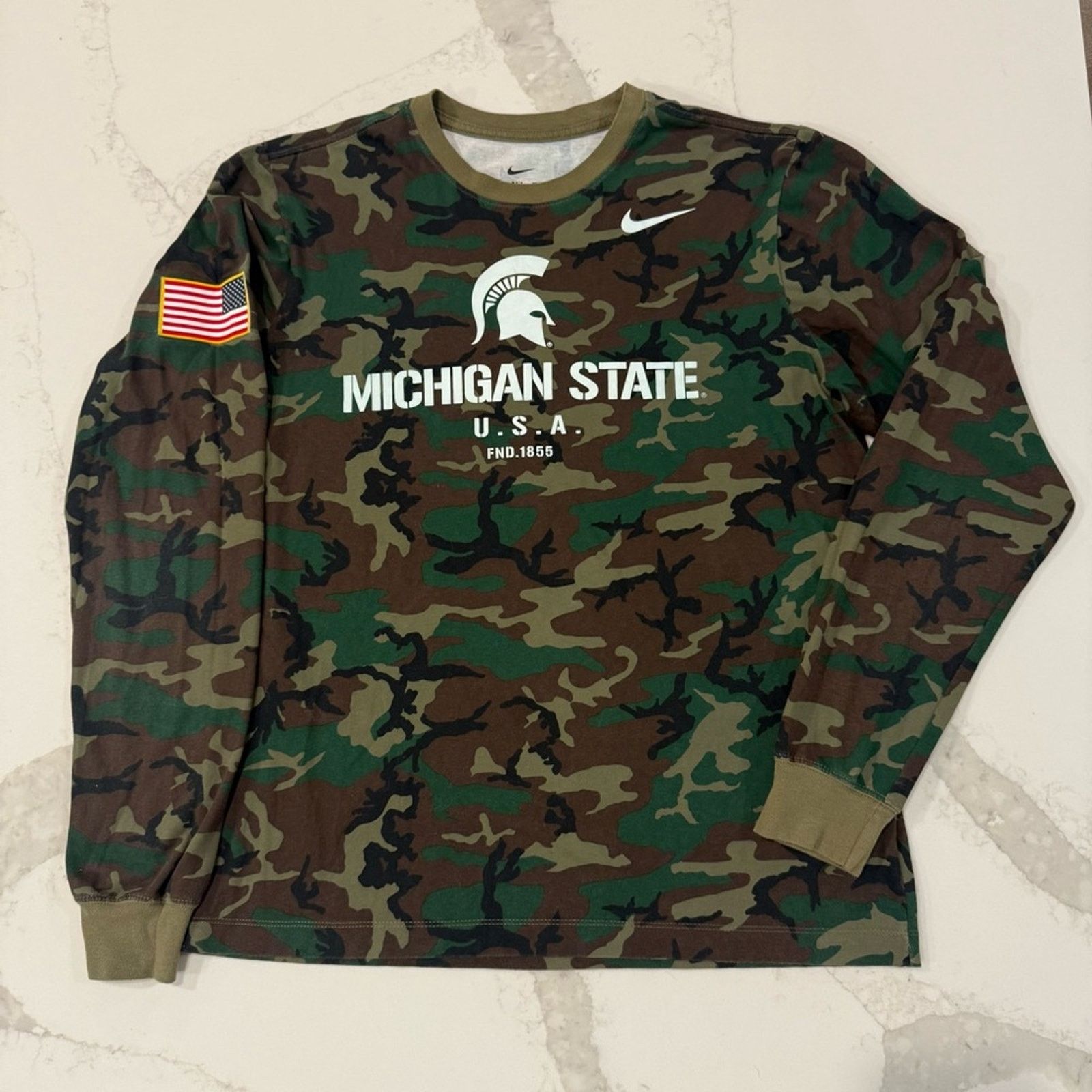 Nike Nike Michigan State Spartans Camo Military Shirt Mens Medium Size US M / EU 48-50 / 2 - 1 Thumbnail