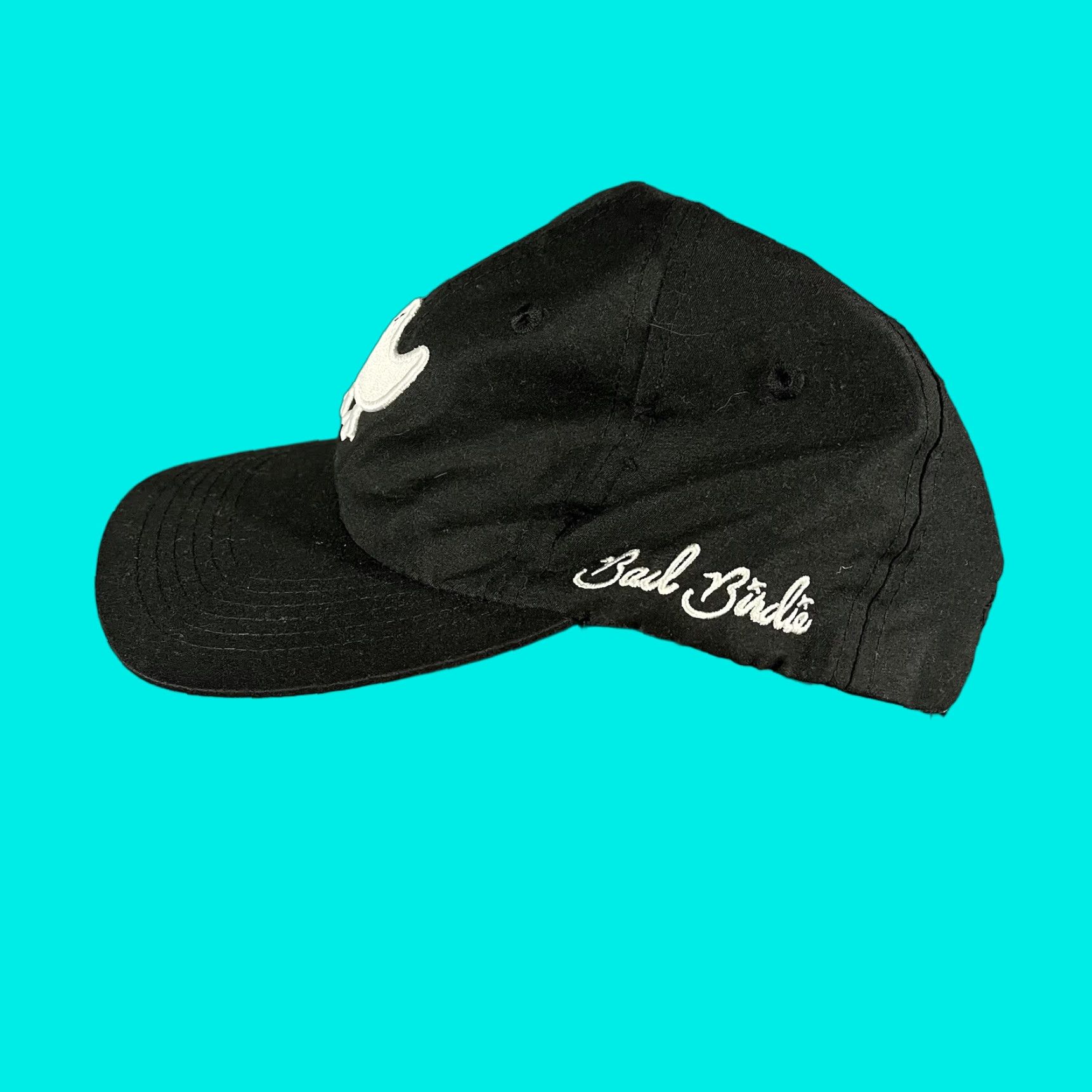 Vintage VINTAGE Bad Birdie Hat Cap Mens Strapback Black White Scrip Golf Performance Size ONE SIZE - 1 Thumbnail