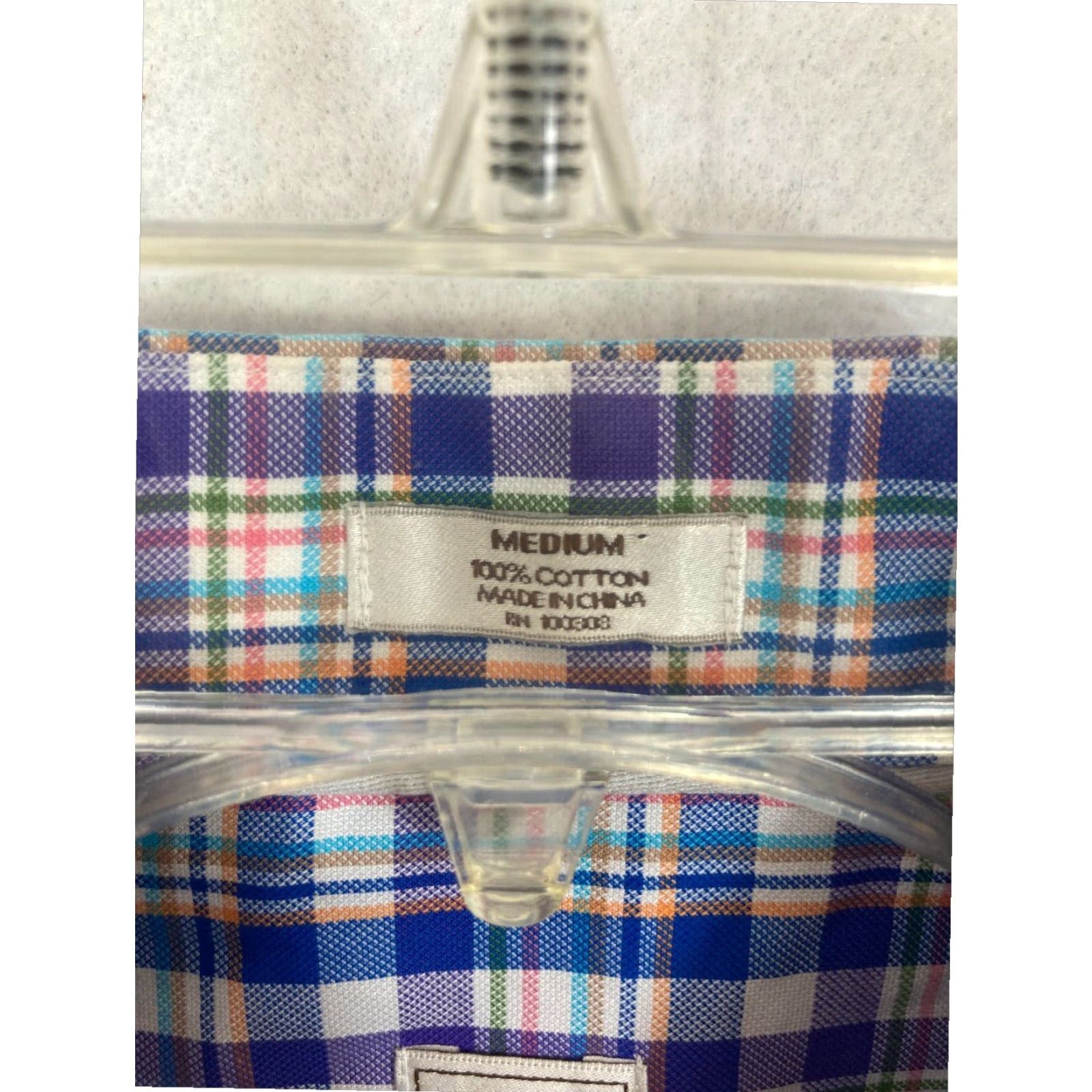 Peter Millar Peter Millar Mens Medium Blue White Plaid Long Sleeve Button Up Shirt Size US M / EU 48-50 / 2 - 5 Thumbnail