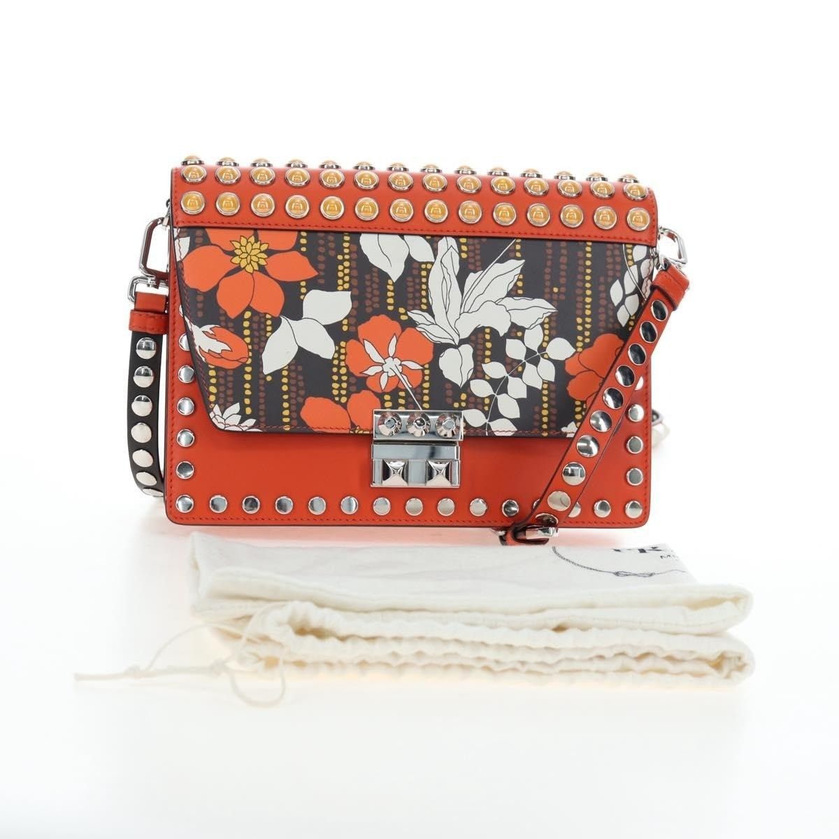 Prada Prada Saffiano Galleria Shoulder Bag Orange Size ONE SIZE - 3 Thumbnail