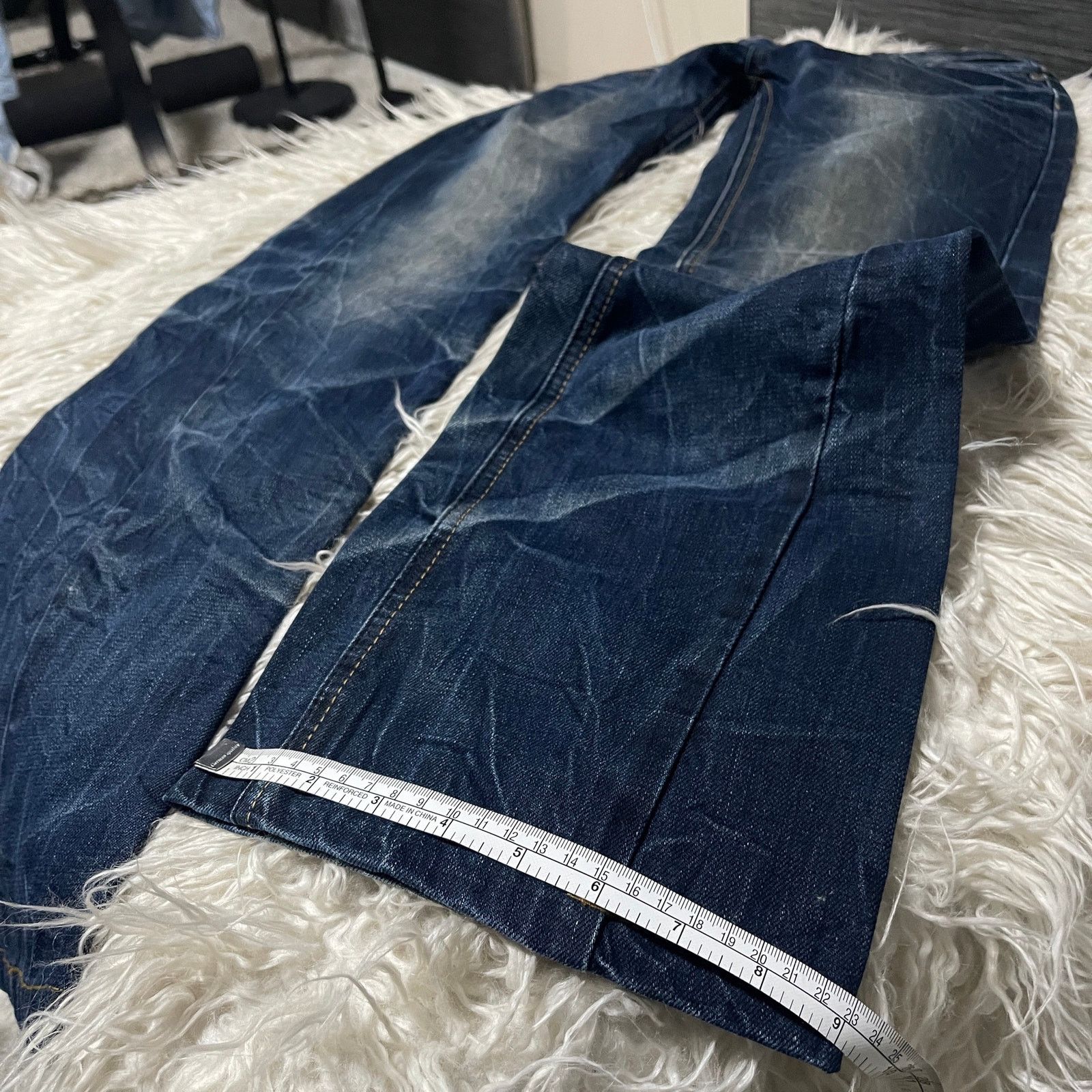 Hysteric Glamour × Undercover Vintage Japanese Brand Faded Wash Low-rise Denim Jeans Blue Size 30" / US 8 / IT 44 - 14 Thumbnail