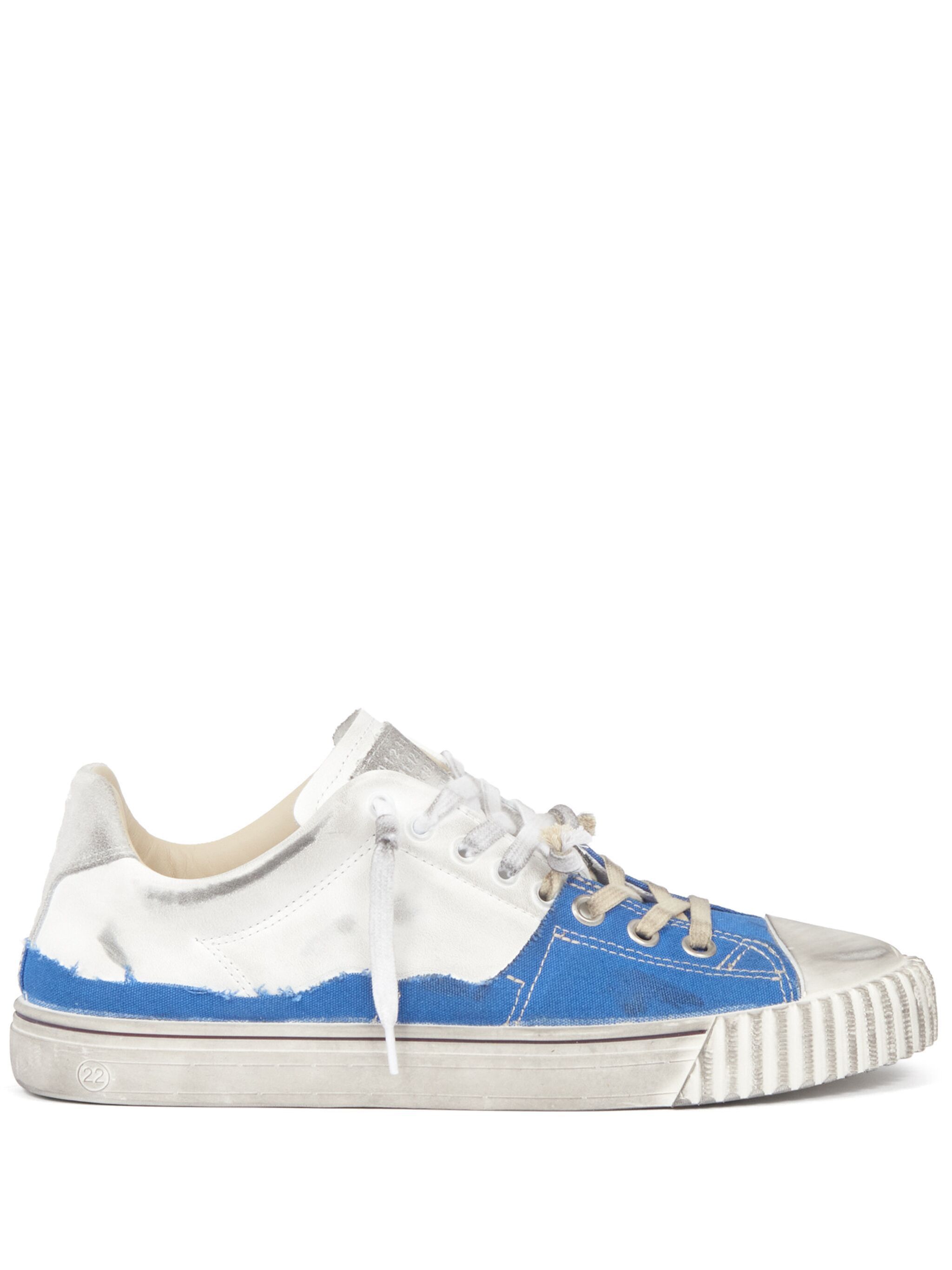 Maison Margiela o1w1db10125 New Evolution Layered Sneakers in Blue/White Size US 7 / EU 40 - 1 Thumbnail
