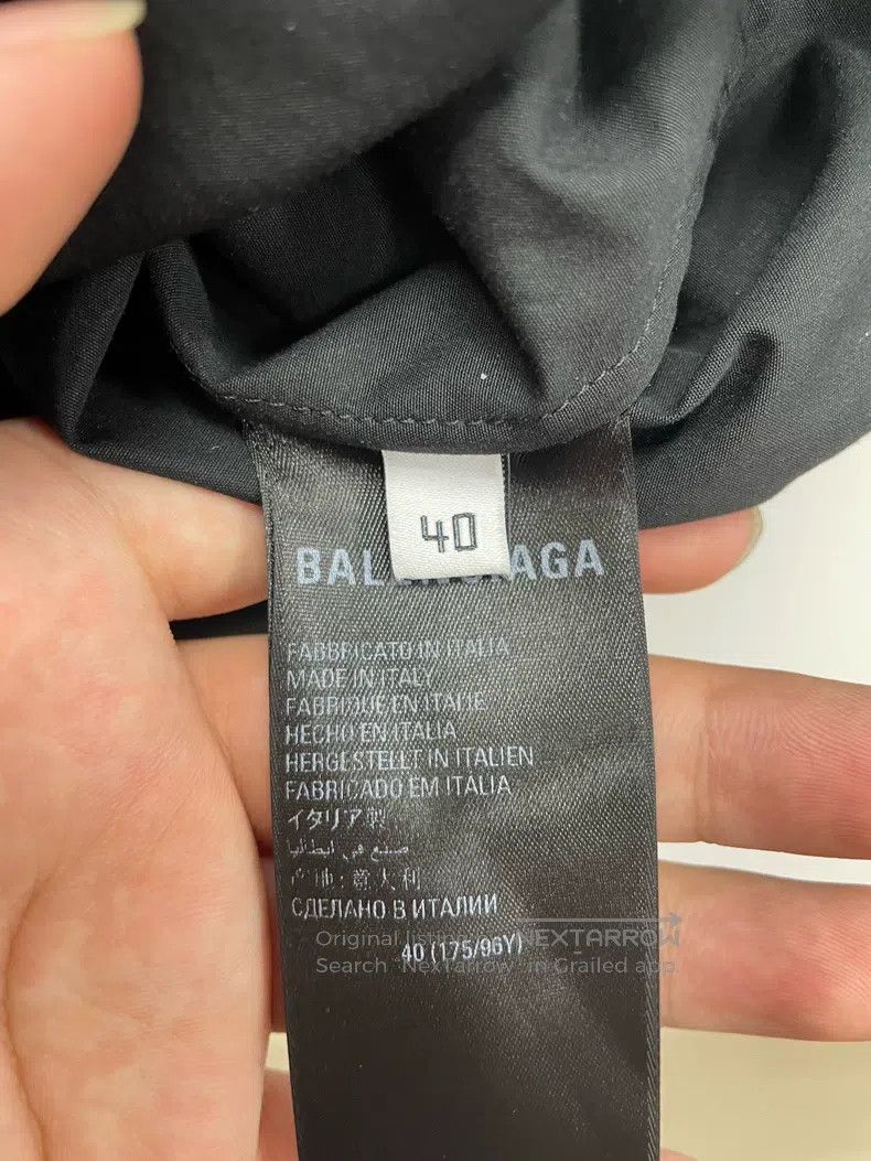 Balenciaga Balenciaga Solid Color Logo Printed Collared Long Sleeve S Size US XXS / EU 40 - 4 Thumbnail