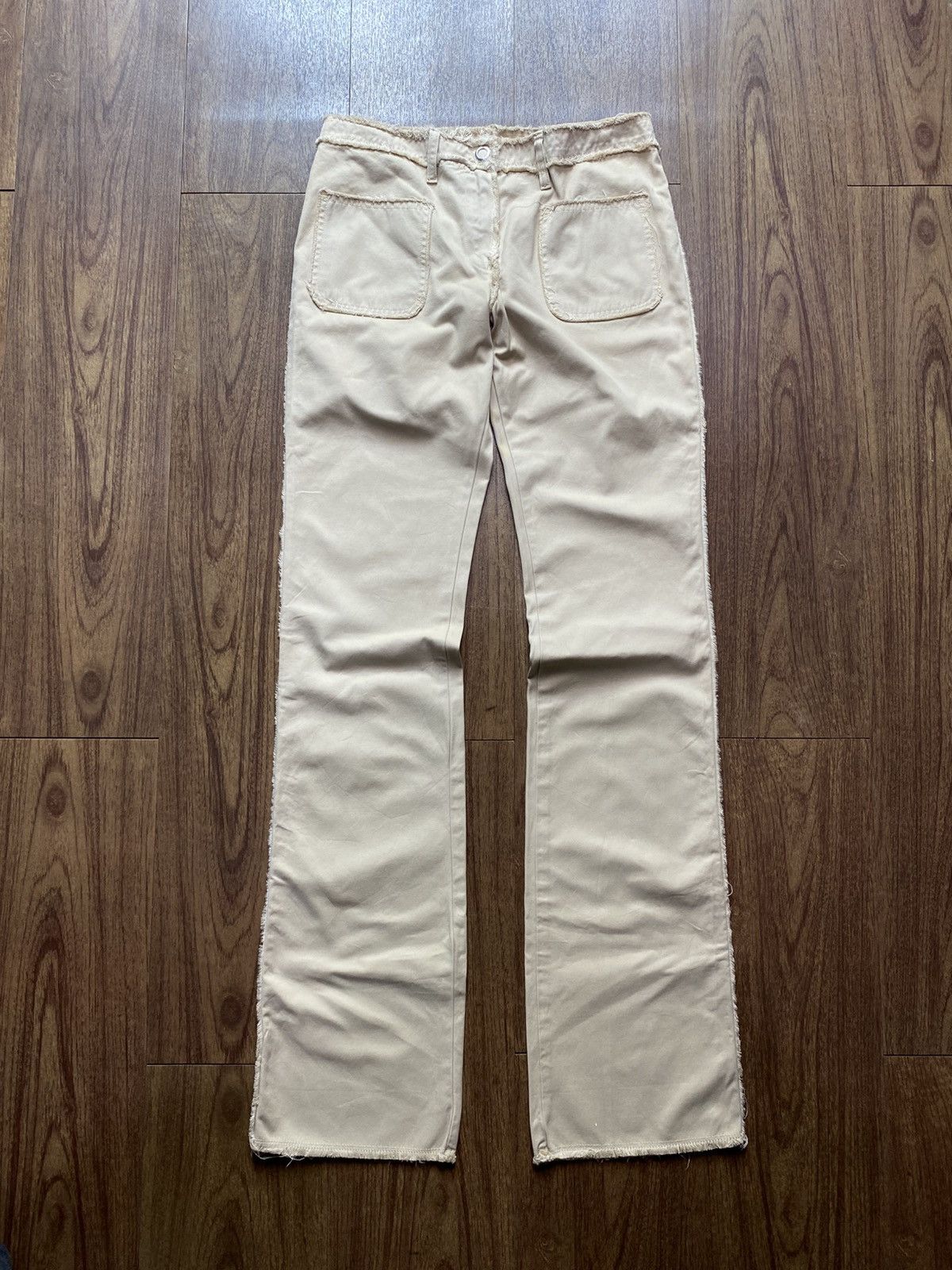 Maison Margiela MM6 by Maison Margiela Inside Out Distressed Flared Pants Size US 30 / EU 46 - 1 Thumbnail