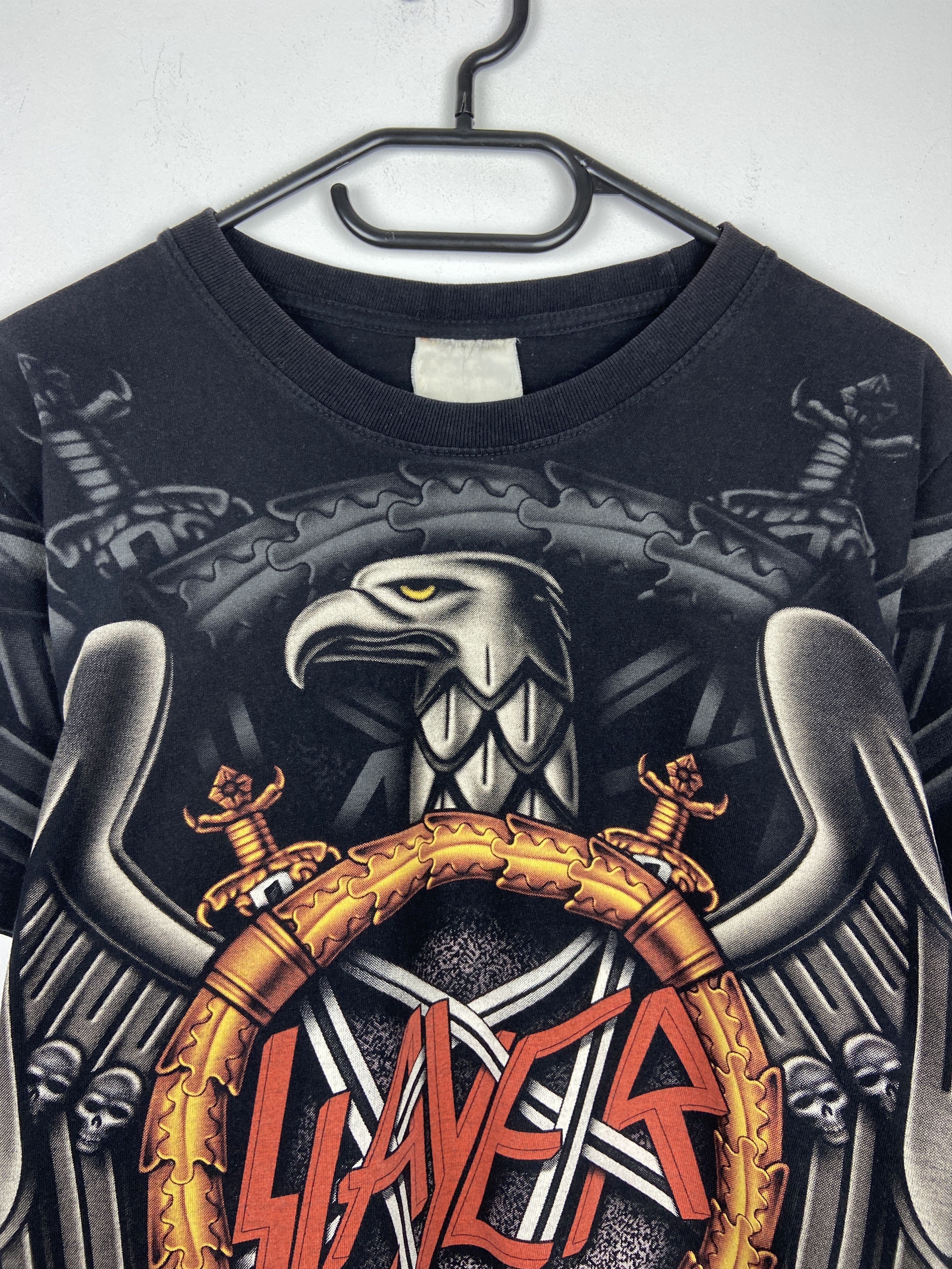 Band Tees 90s Vintage Slayer All Over Print Single Stitch T Shirt Tee Size US S / EU 44-46 / 1 - 3 Thumbnail