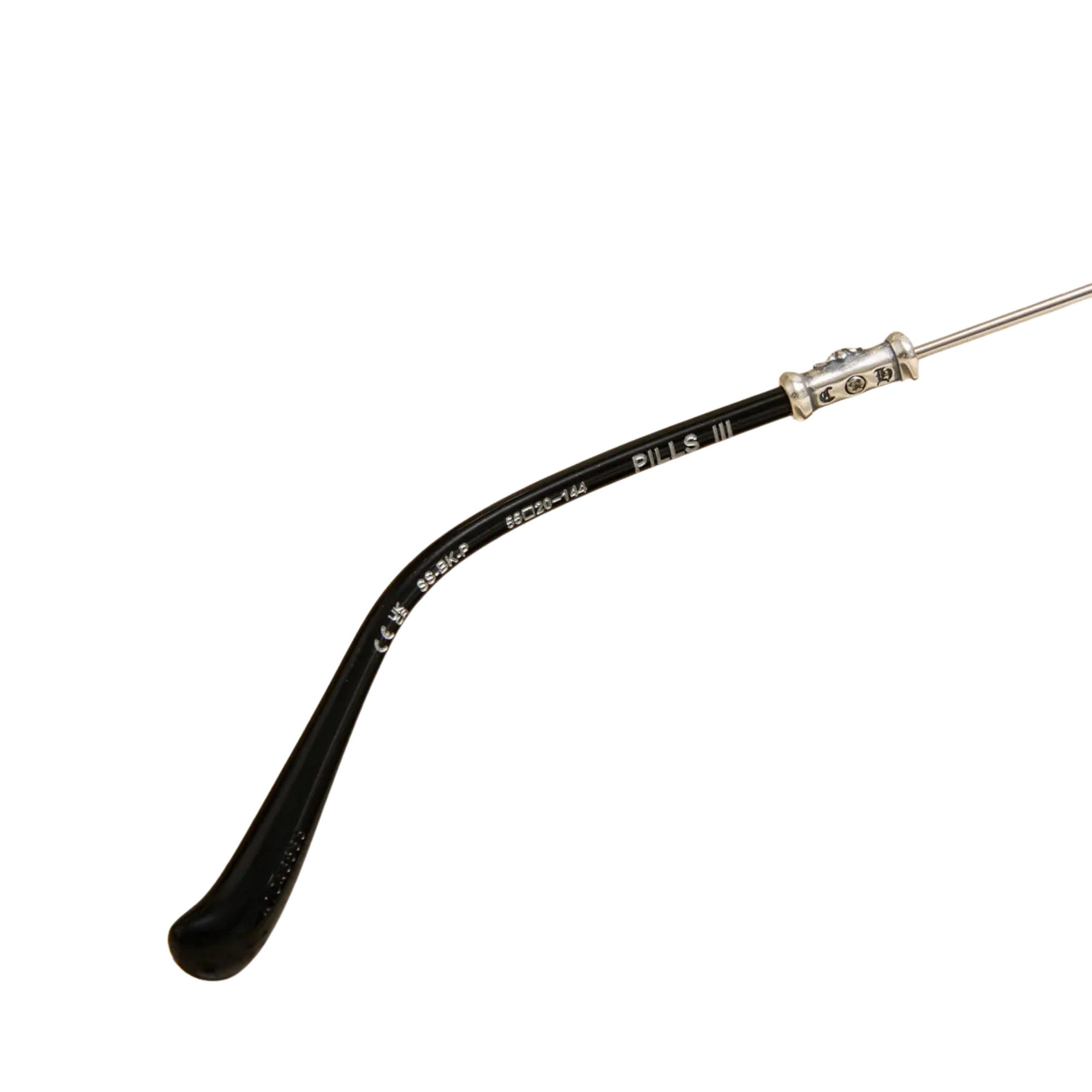Chrome Hearts CHROME HEARTS PILLS III SHINY SILVER BLACK SUNGLASSES Size ONE SIZE - 5 Thumbnail