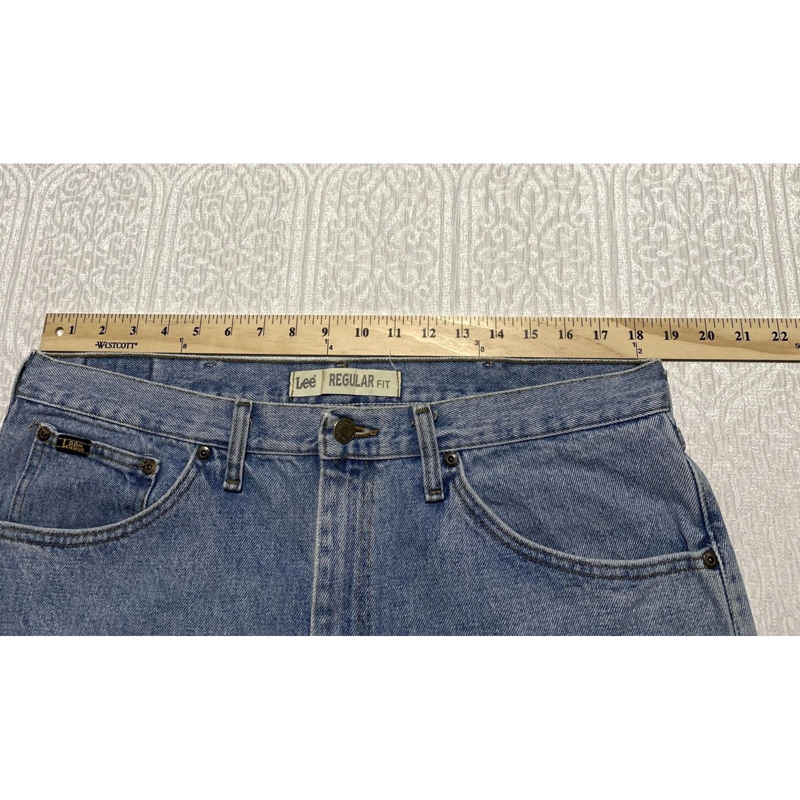 Lee Lee Jeans Mens Regular Fit Straight Leg Denim Casual Pants 36x30 Blue 5-Pocket Logo Classic Slim? (Correction: keep accurate) Size US 36 / EU 52 - 6 Thumbnail