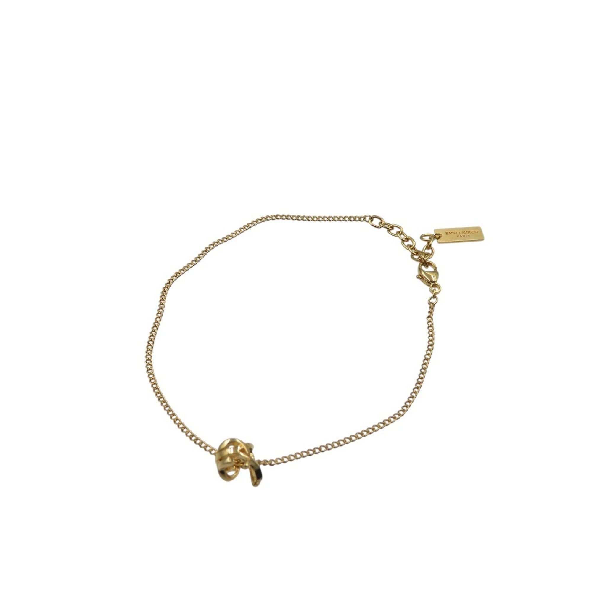 Saint Laurent Paris Unused Saint Laurent Opium Monogram Twist Metal Gold Bracelet 1496 SAINT LAURENT Size ONE SIZE - 1 Thumbnail