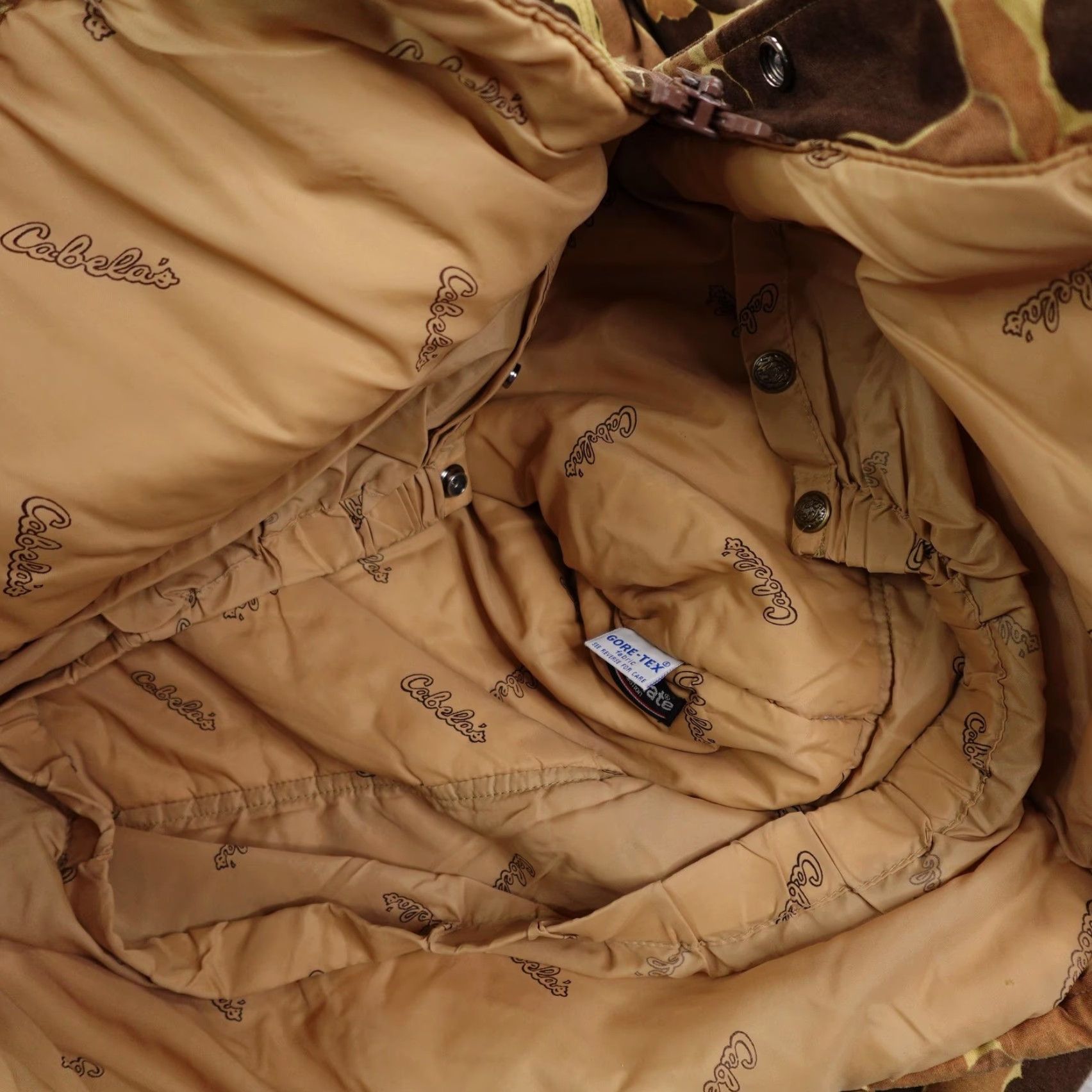 Vintage VINTAGE Cabela's Jacket Mens L Duck Camo Waterproof Hunting Parka Coat 80s Brown Camouflage Mid-Length Zip Size US L / EU 52-54 / 3 - 6 Thumbnail