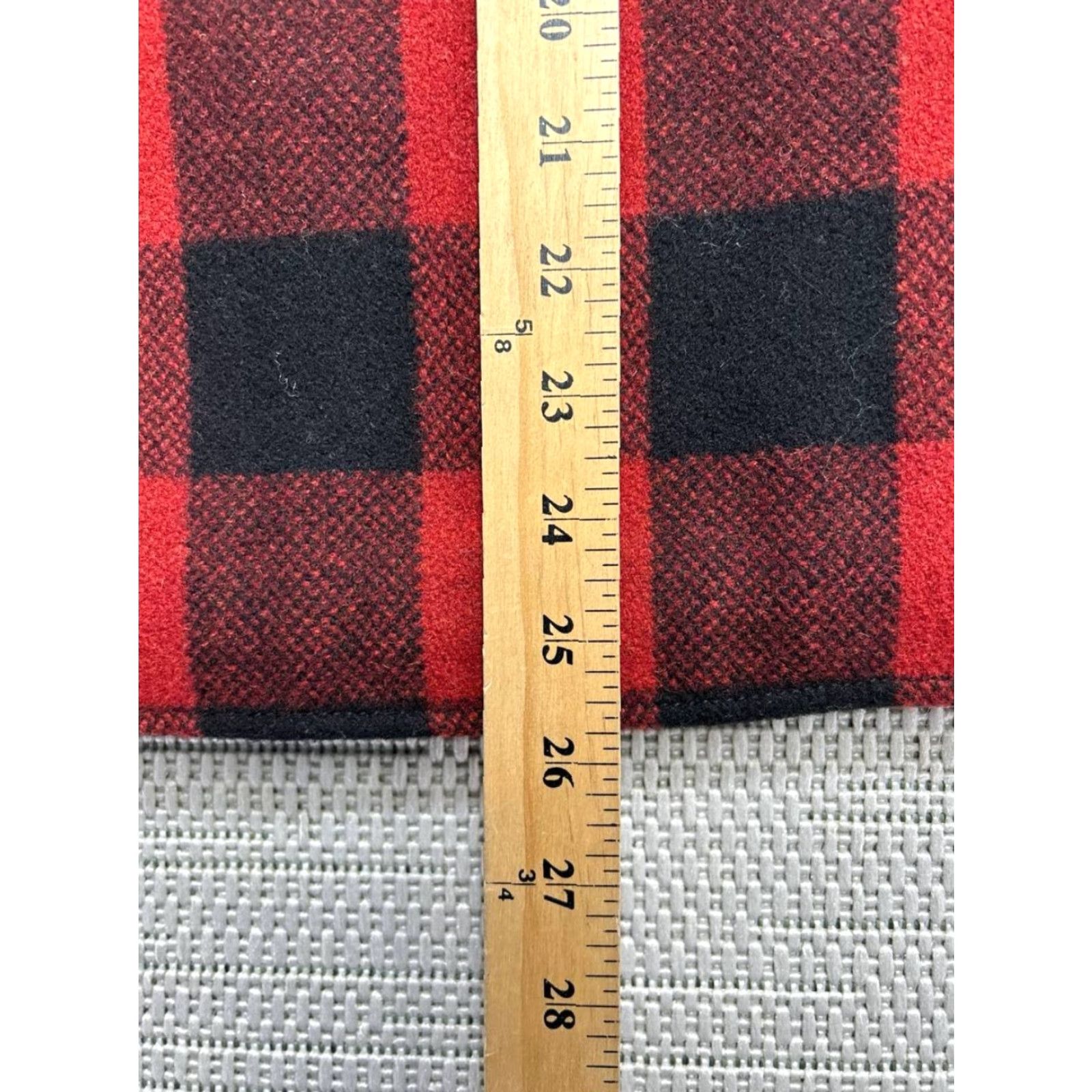 J.Crew J.CREW Jacket Womens 6 Red Black Flannel Wool Blend Coat Size M / US 6-8 / IT 42-44 - 7 Thumbnail