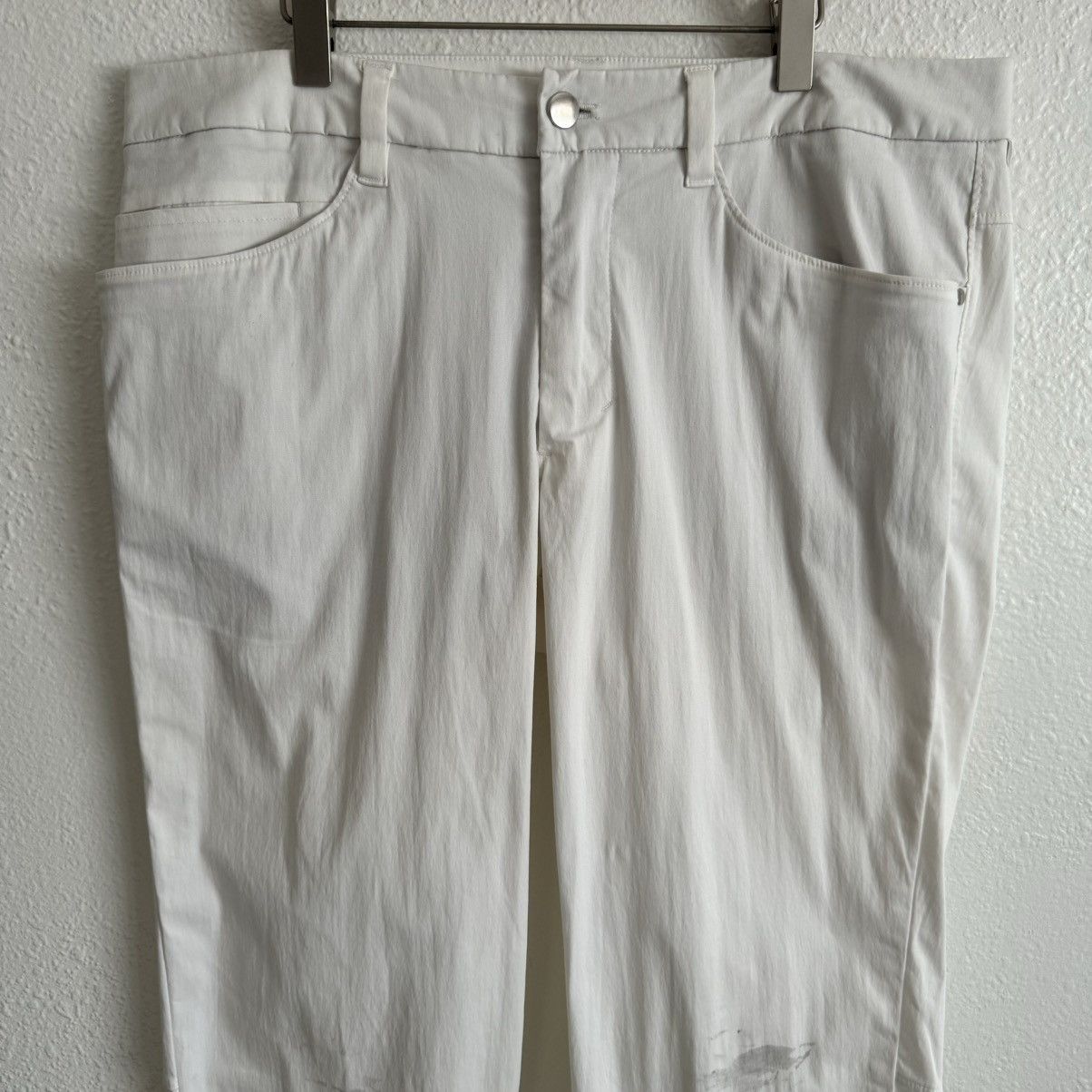Lululemon LULULEMON Mens White Swift Cotton ABC Slim Leg Trouser Pant Size US 32 / EU 48 - 3 Thumbnail