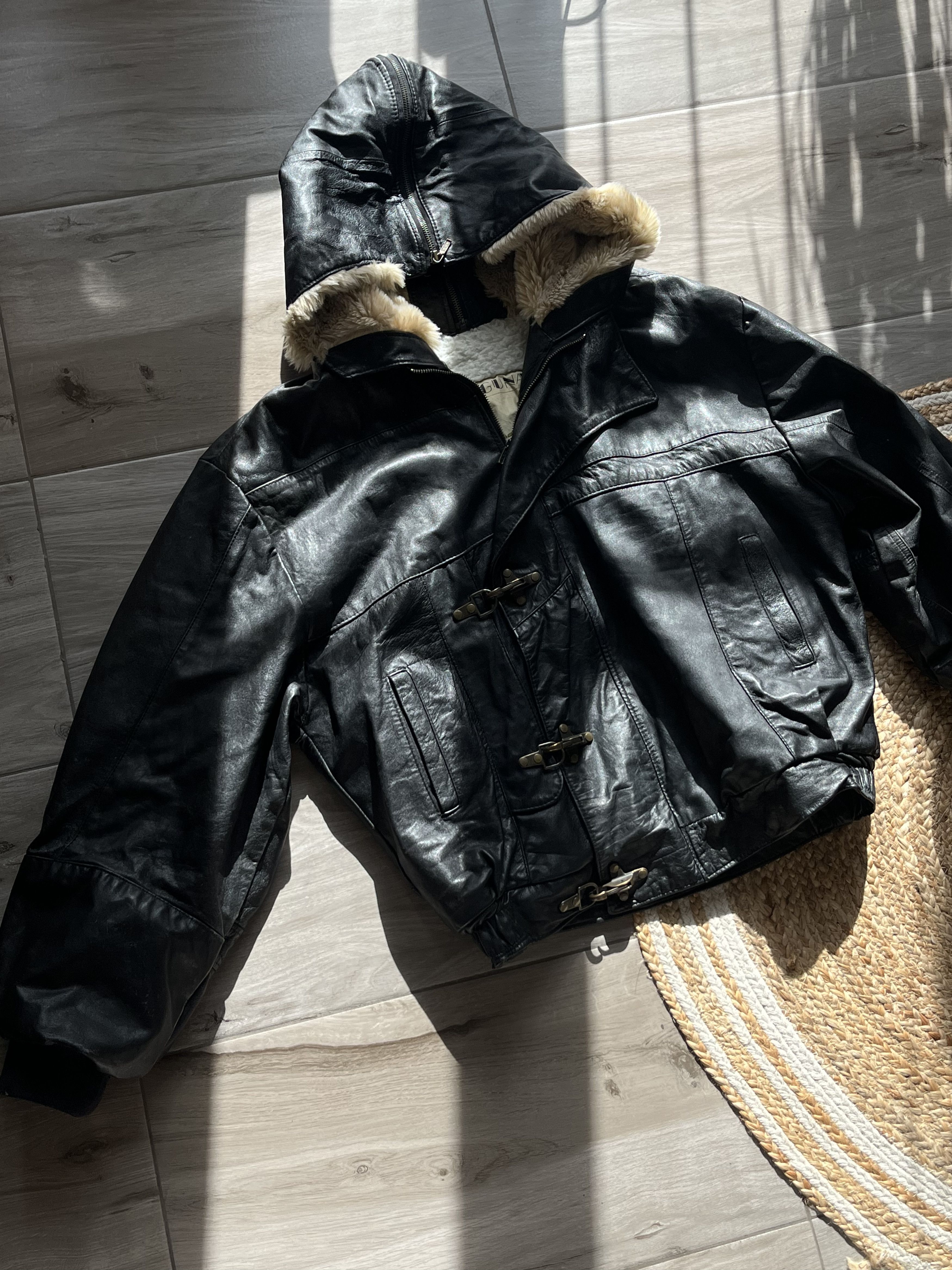Vintage vintage german leather jacket Size US XL / EU 56 / 4 - 8 Thumbnail