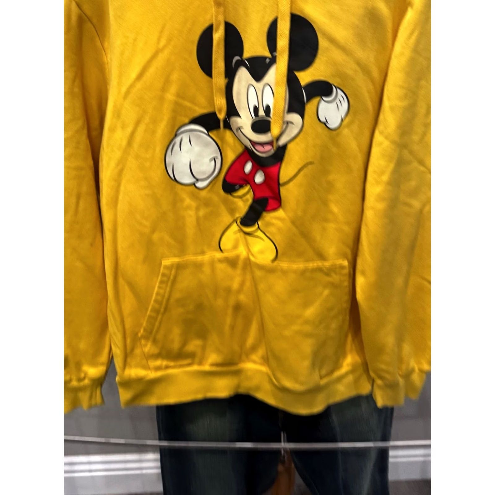 Disney Disney Mickey Mouse Running Yellow Hoody L Mens Shirt Multicolor 90s? Size US L / EU 52-54 / 3 - 3 Thumbnail